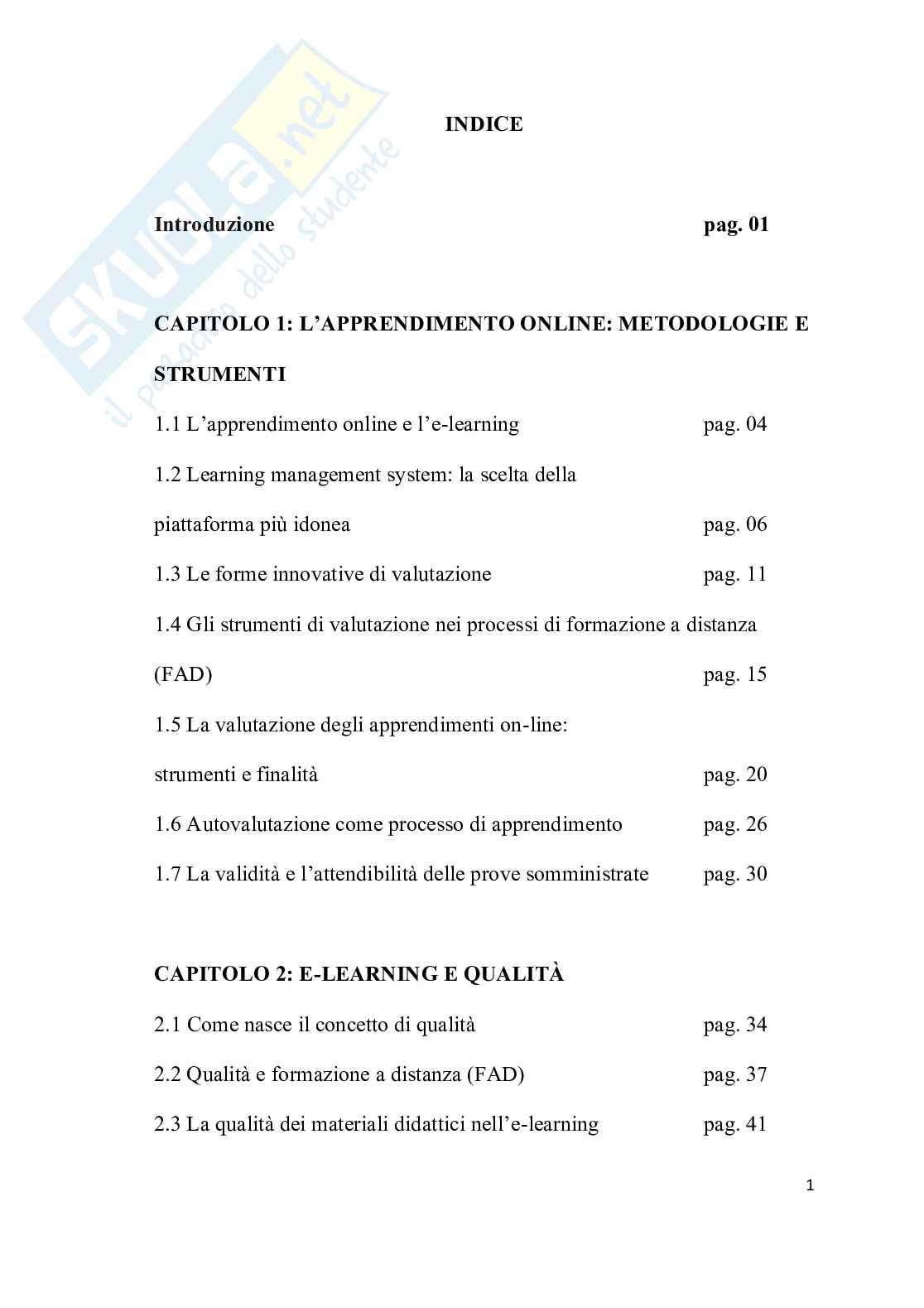Nuova Frontiera dell’e-learning: peculiarità e prospettive future Pag. 1