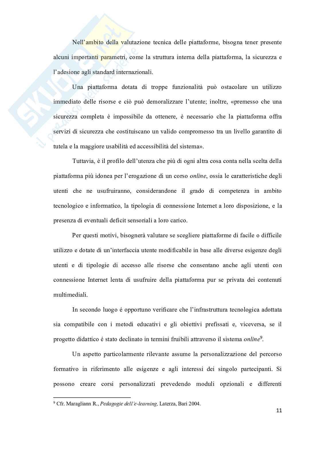 Nuova Frontiera dell’e-learning: peculiarità e prospettive future Pag. 11