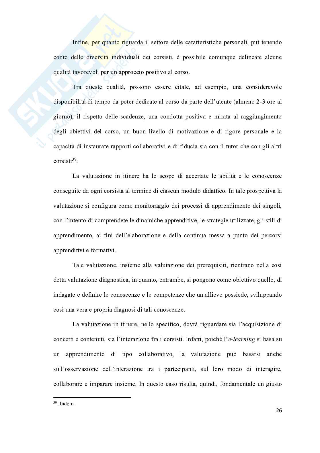 Nuova Frontiera dell’e-learning: peculiarità e prospettive future Pag. 26