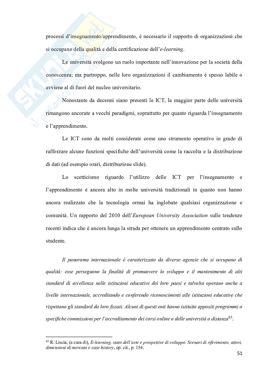 Nuova Frontiera dell’e-learning: peculiarità e prospettive future Pag. 51