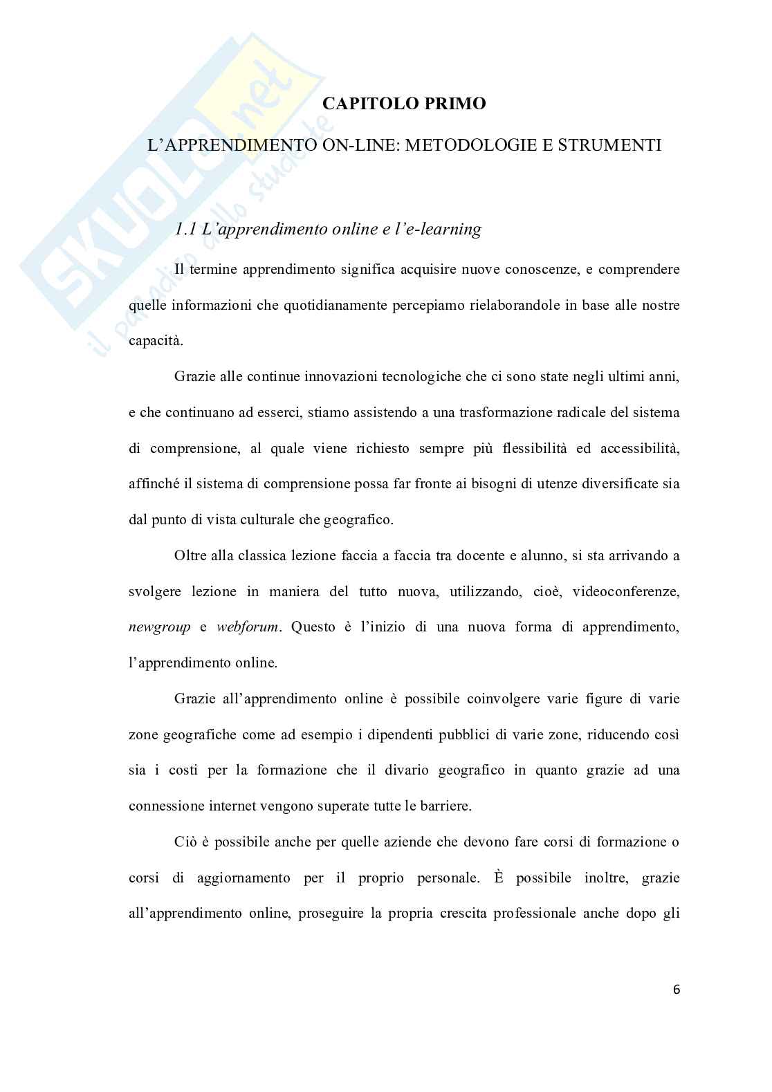 Nuova Frontiera dell’e-learning: peculiarità e prospettive future Pag. 6