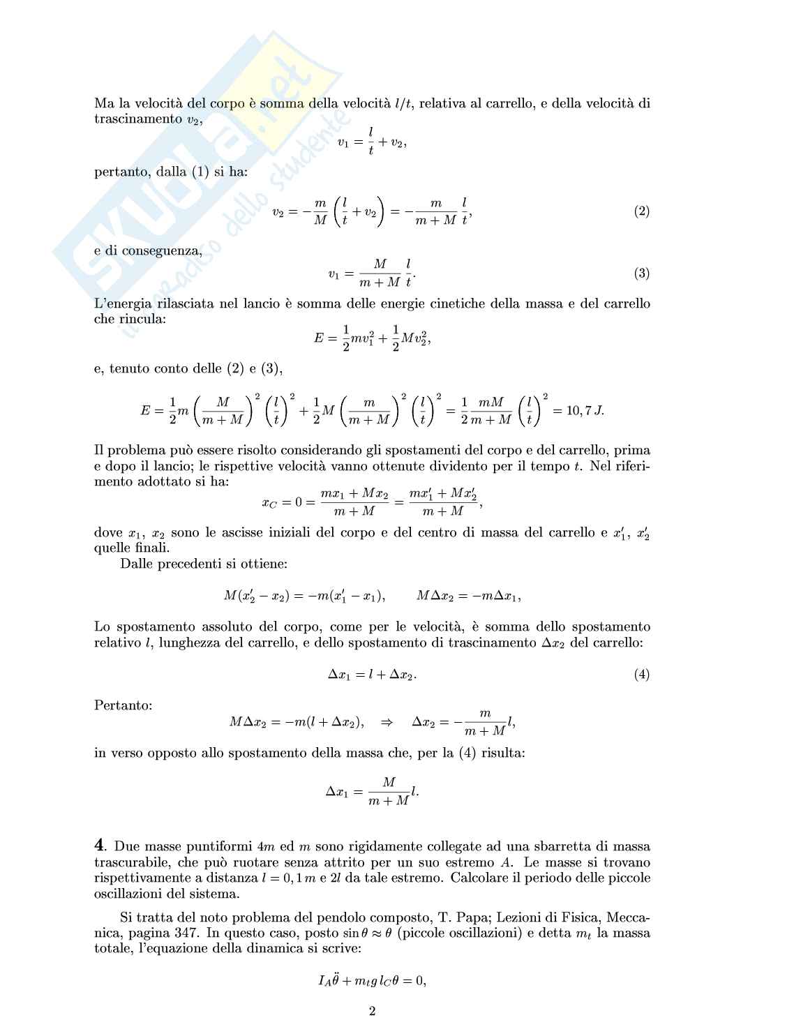 Esercitazione fisica 1 parte 2 Pag. 21