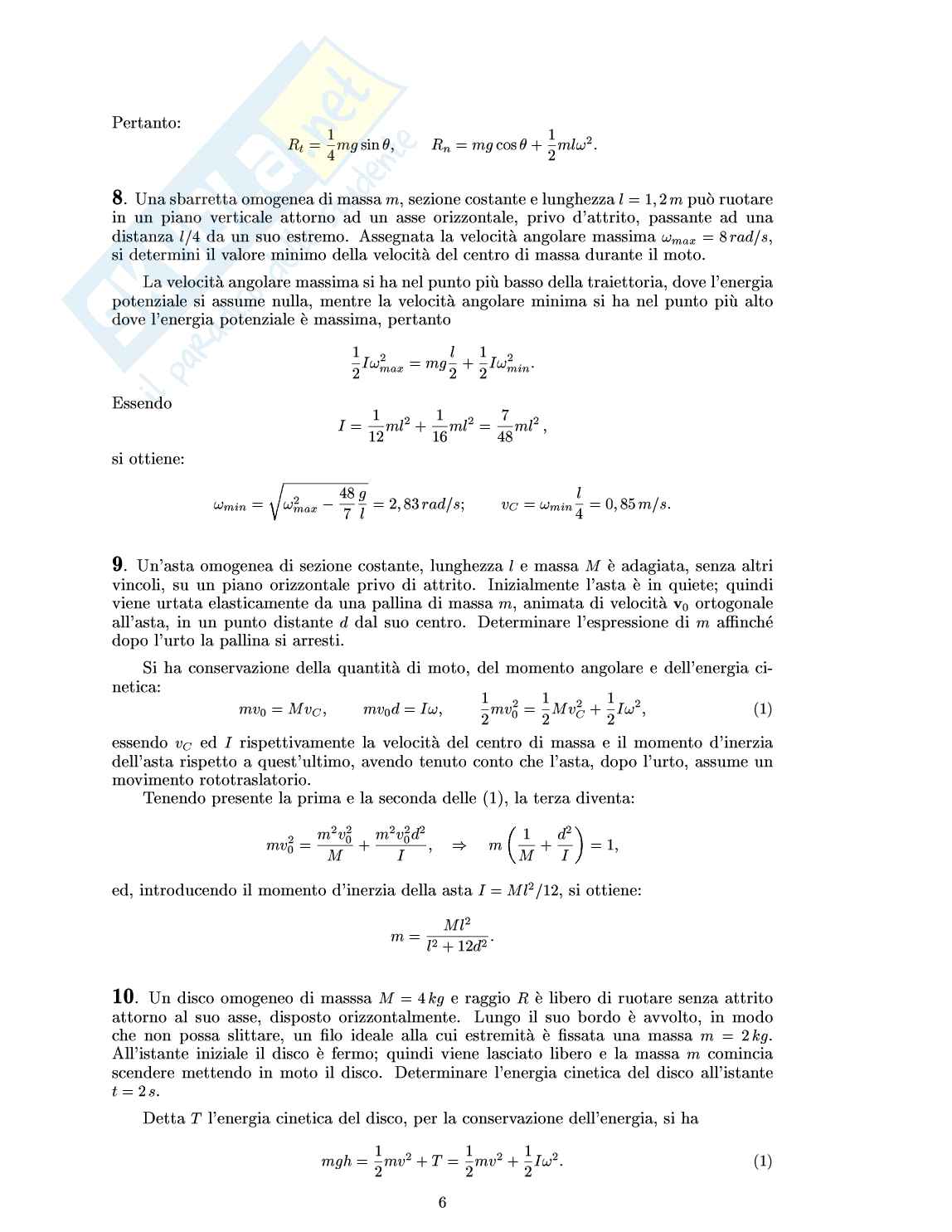 Esercitazione fisica 1 parte 2 Pag. 6