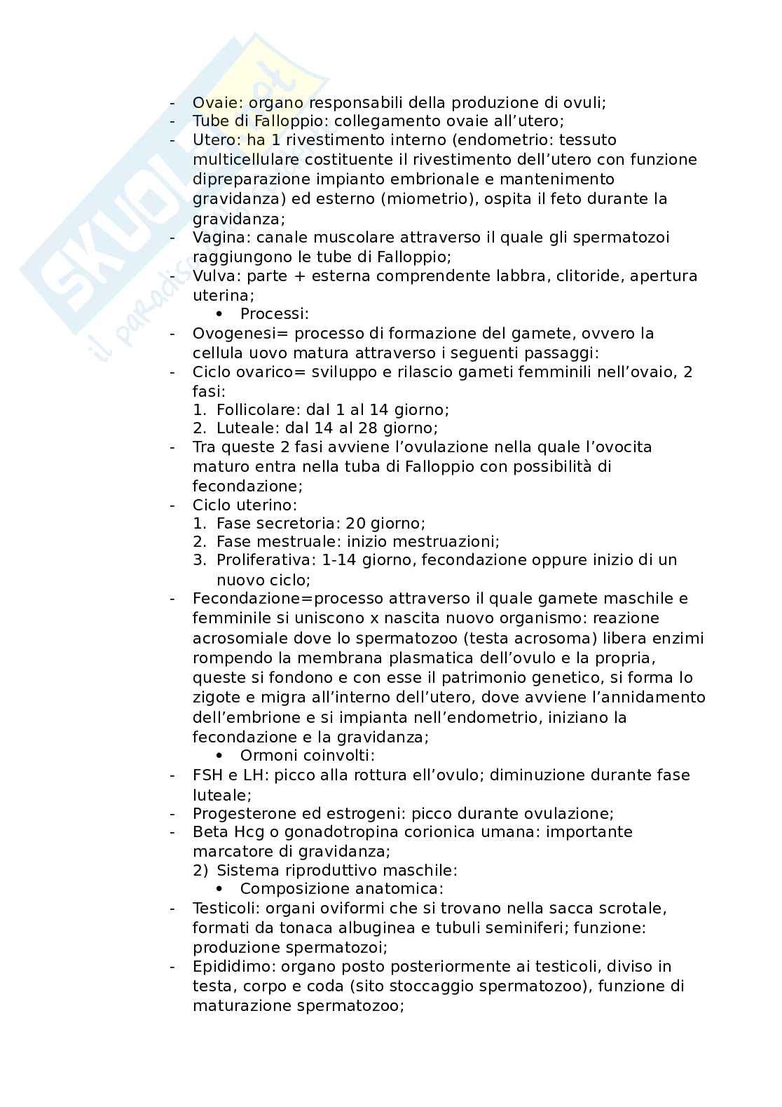 Fisiologia umana Pag. 11