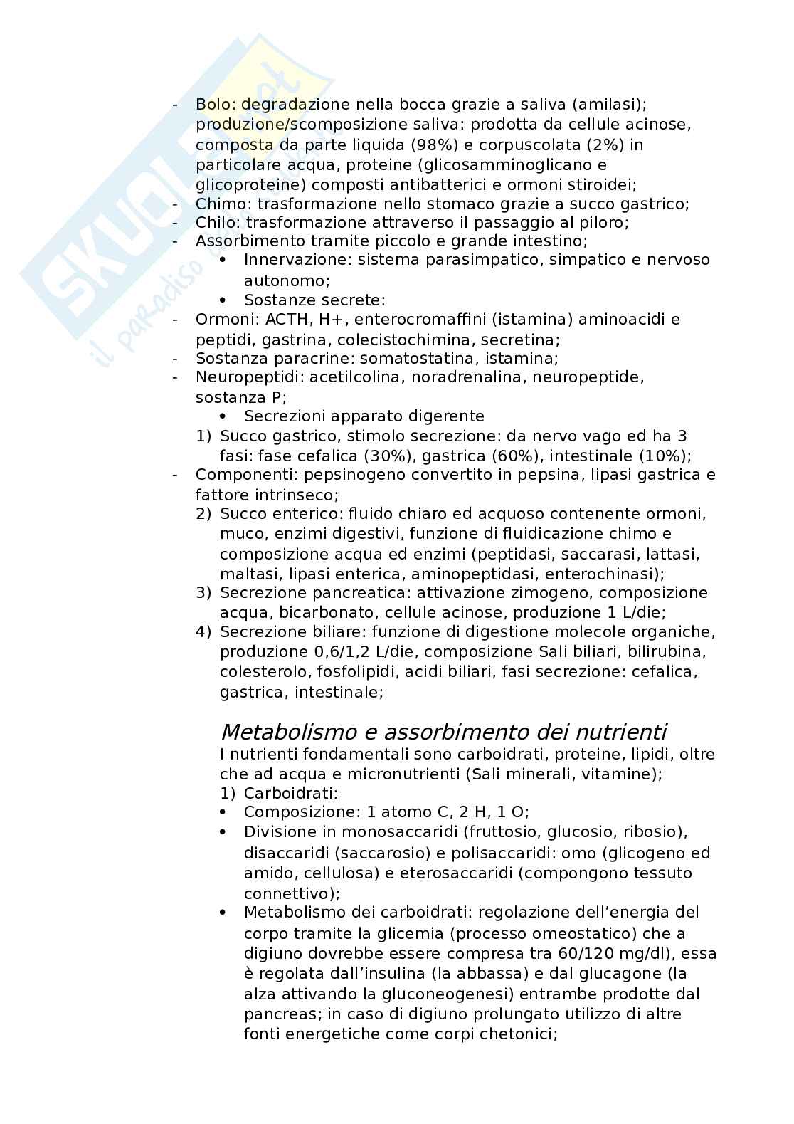 Fisiologia umana Pag. 6