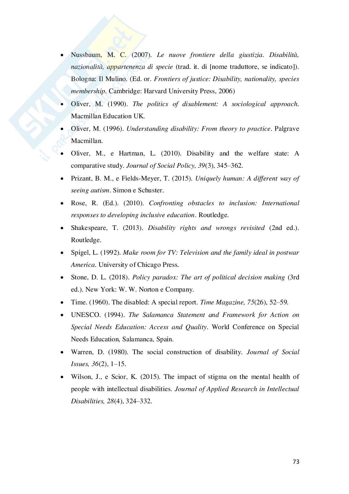 Ripensare la disabilità: evidenze scientifiche e nuovi scenari possibili per la destigmatizzazione sociale Pag. 76
