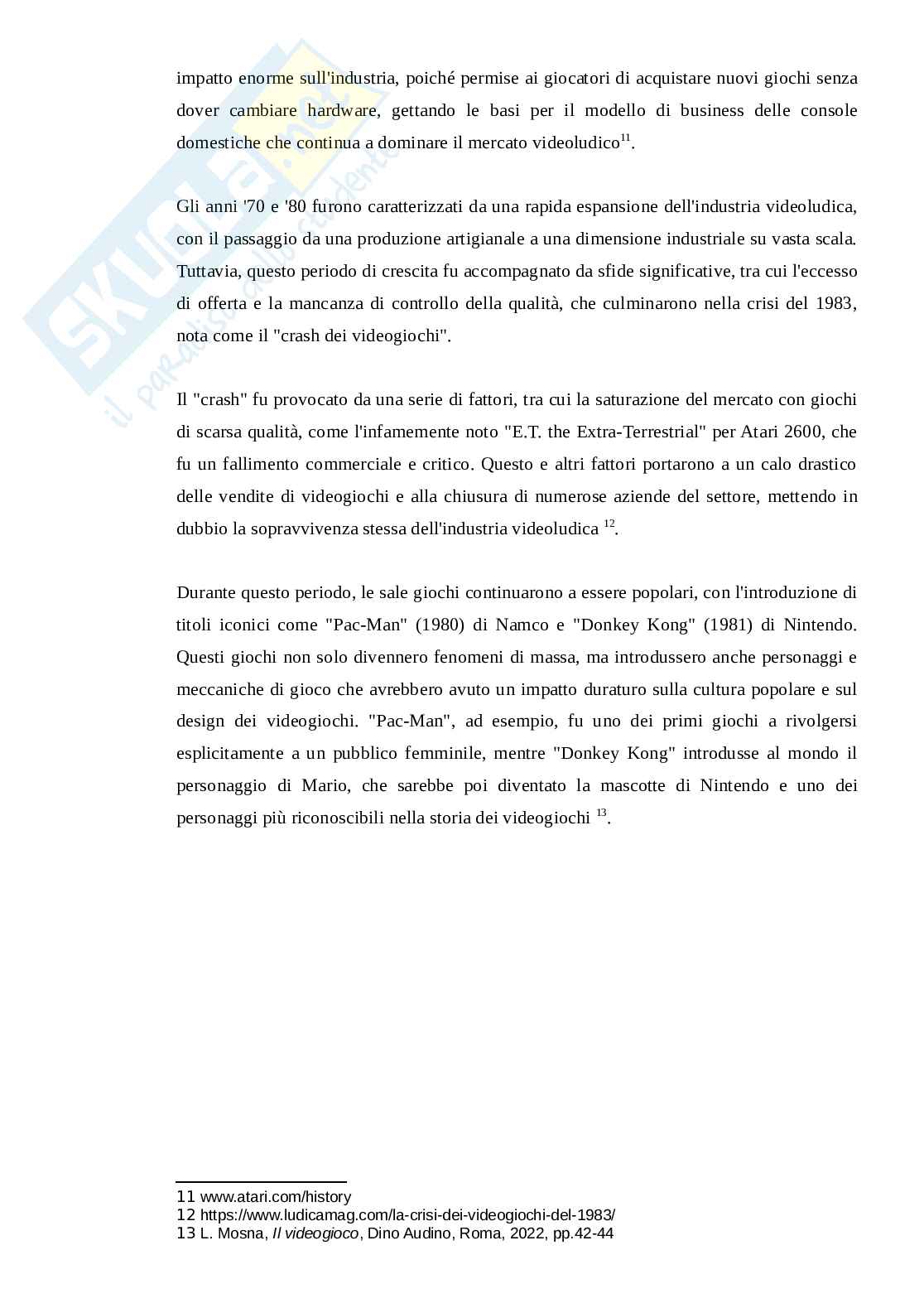 Game Industry: Analisi storica delle tendenze di mercato, modelli di business e Impatti finanziari  Pag. 6