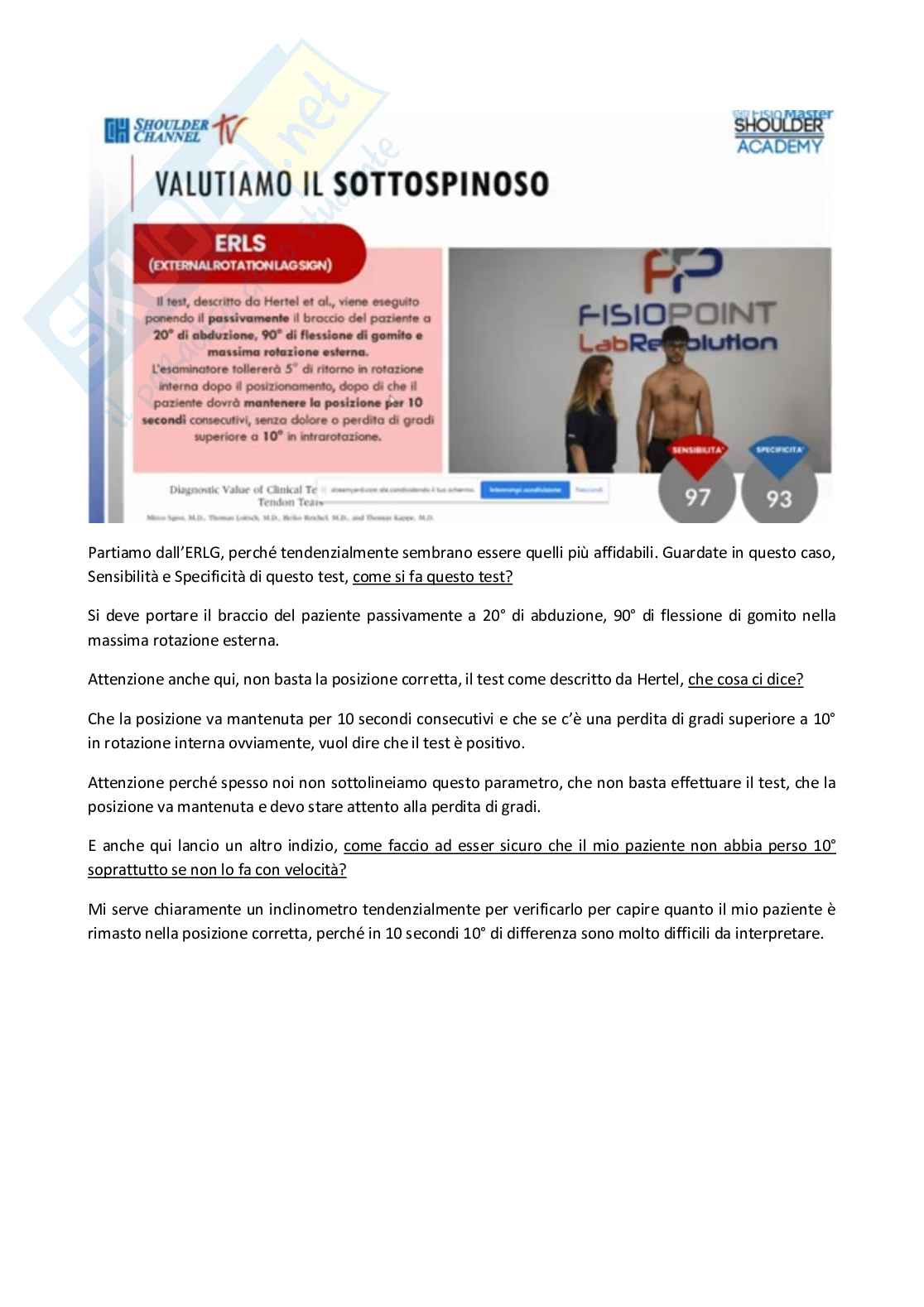 Test ortopedici per le patologie di spalla Pag. 11