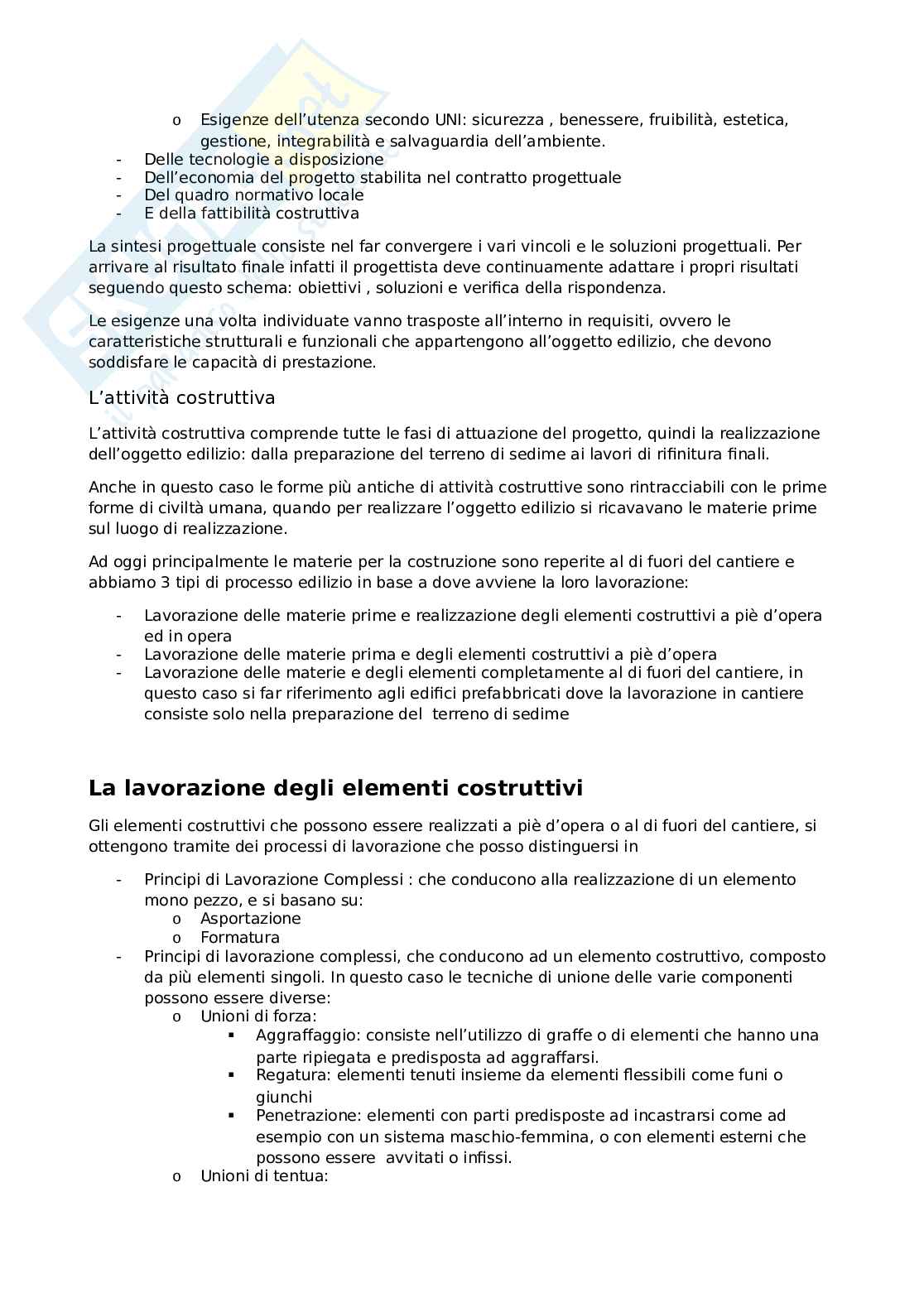 Esame orale Architettura tecnica I - anno 2025/26 - Appunti lezioni Pag. 2