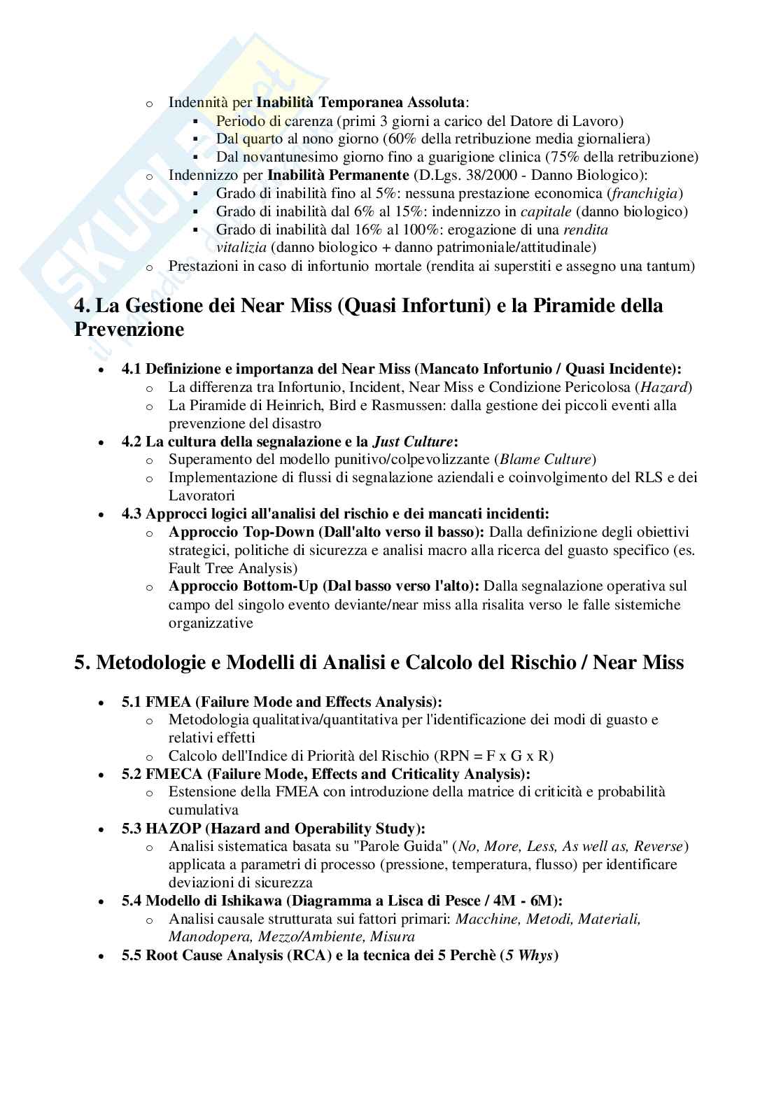 Tirocinio 2 - Infortuni sul lavoro e gestione dei Near Miss Pag. 2