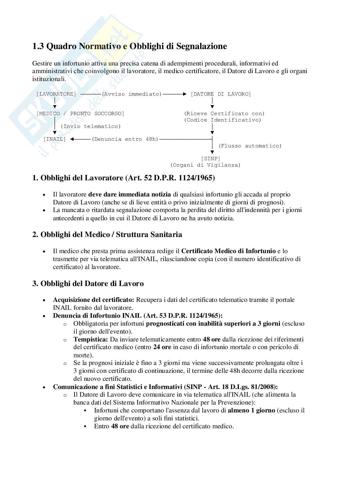 Tirocinio 2 - Infortuni sul lavoro e gestione dei Near Miss Pag. 6