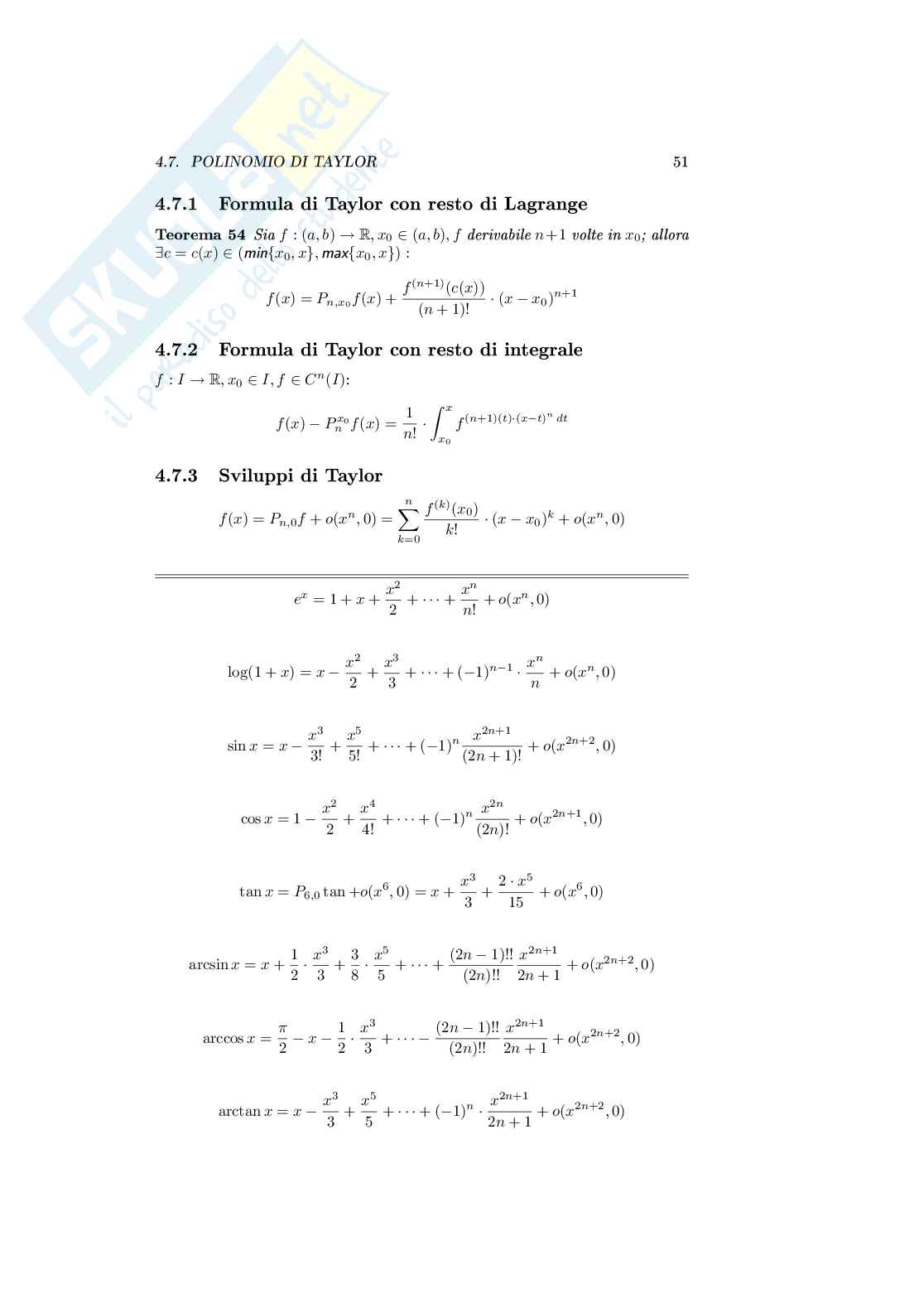 Formulario di matematica per l'esame di maturità Pag. 51