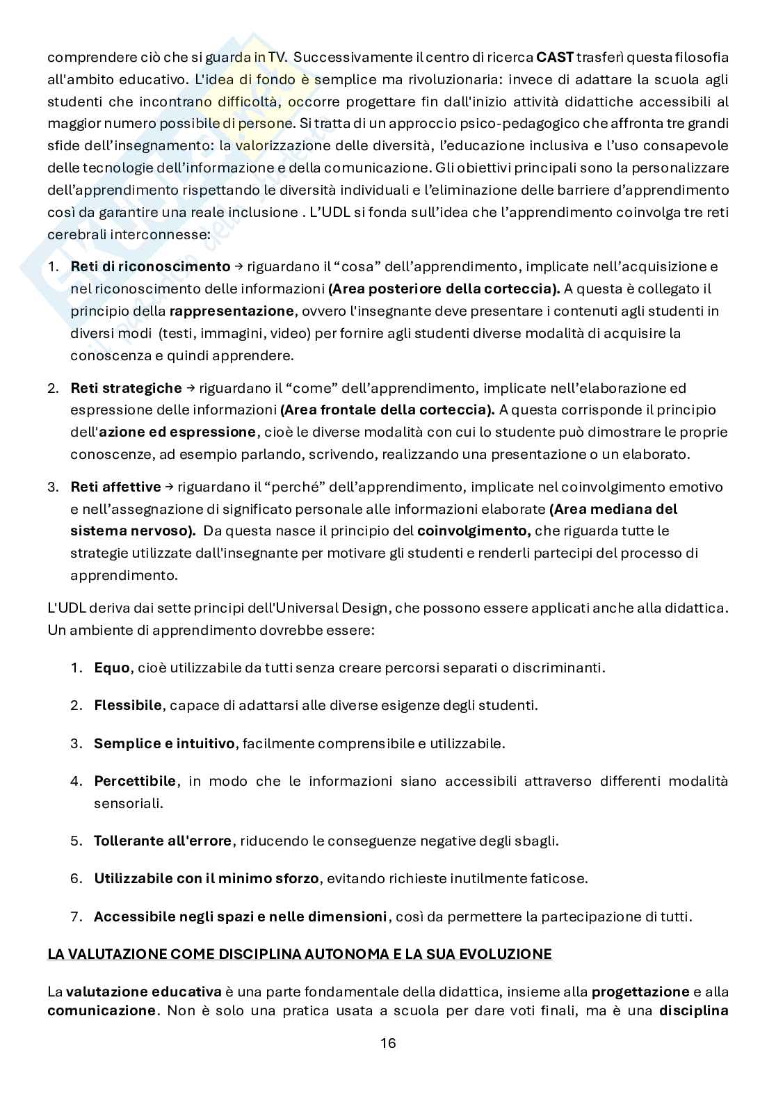 Progettazione didattica inclusiva e Universal Design for learning Pag. 16