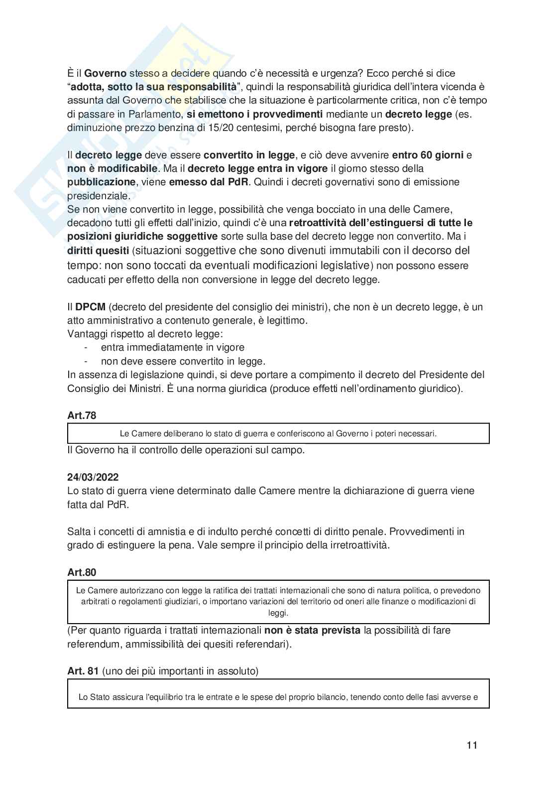 Diritto pubblico  Pag. 11