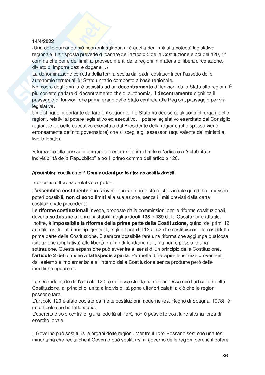 Diritto pubblico  Pag. 36