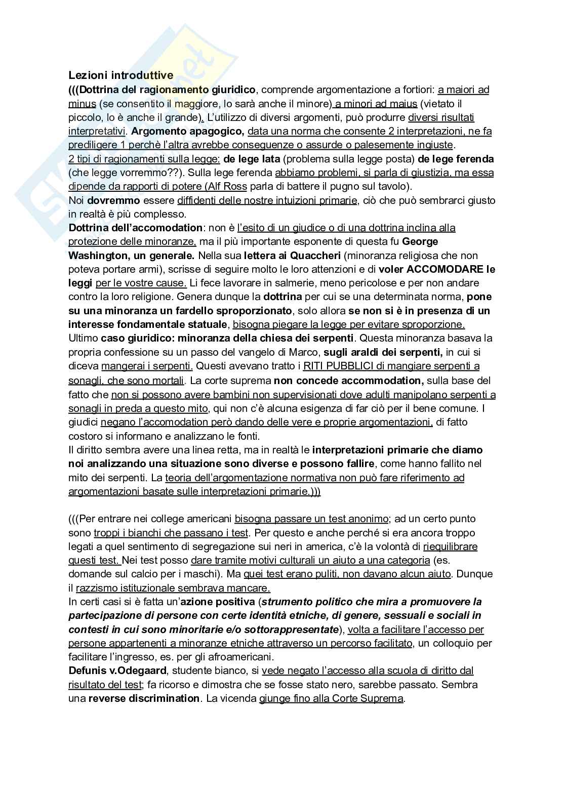 Riassunto esame Fondamenti dell'argomentazione normativa, Prof. Zanetti Gianfrancesco, libro consigliato Filosofia della vulnerabilità. Eguaglianza come prassi, Zanetti Pag. 1