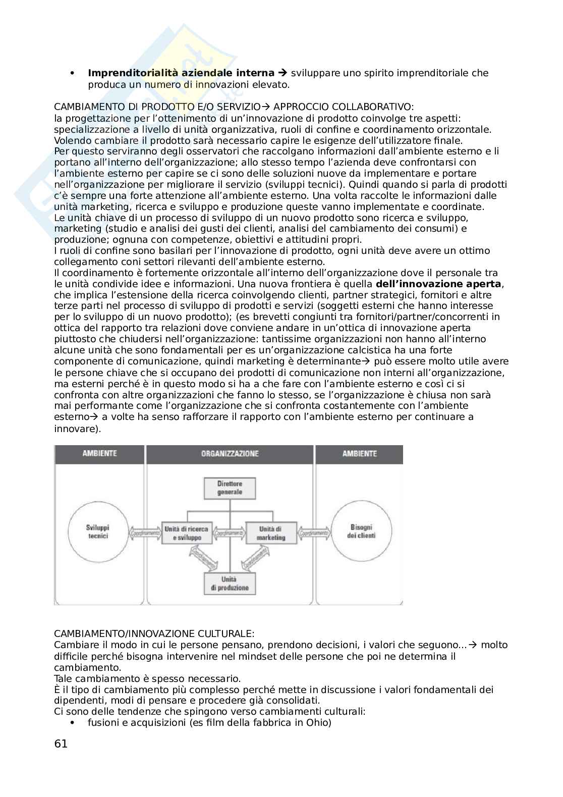 Organizzazione aziendale - seconda parte Pag. 61