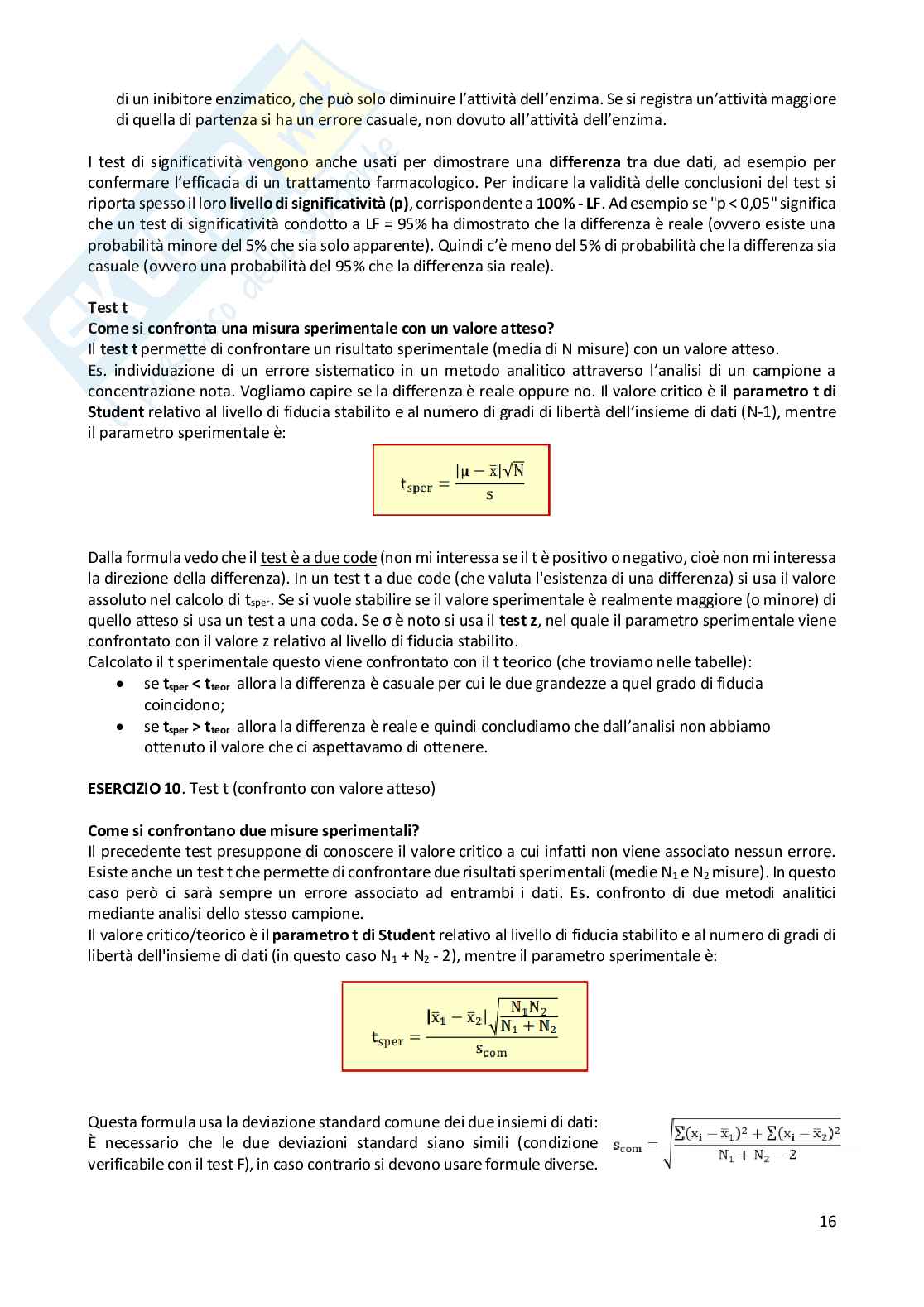 Chimica analitica Pag. 16