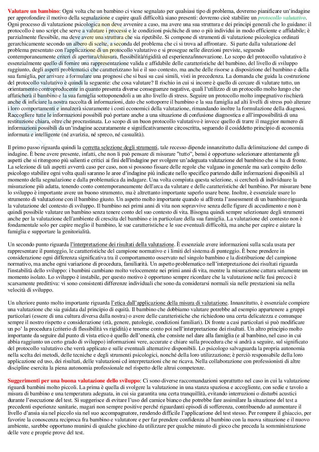 Valutare lo sviluppo colloquio e osservazione Pag. 6