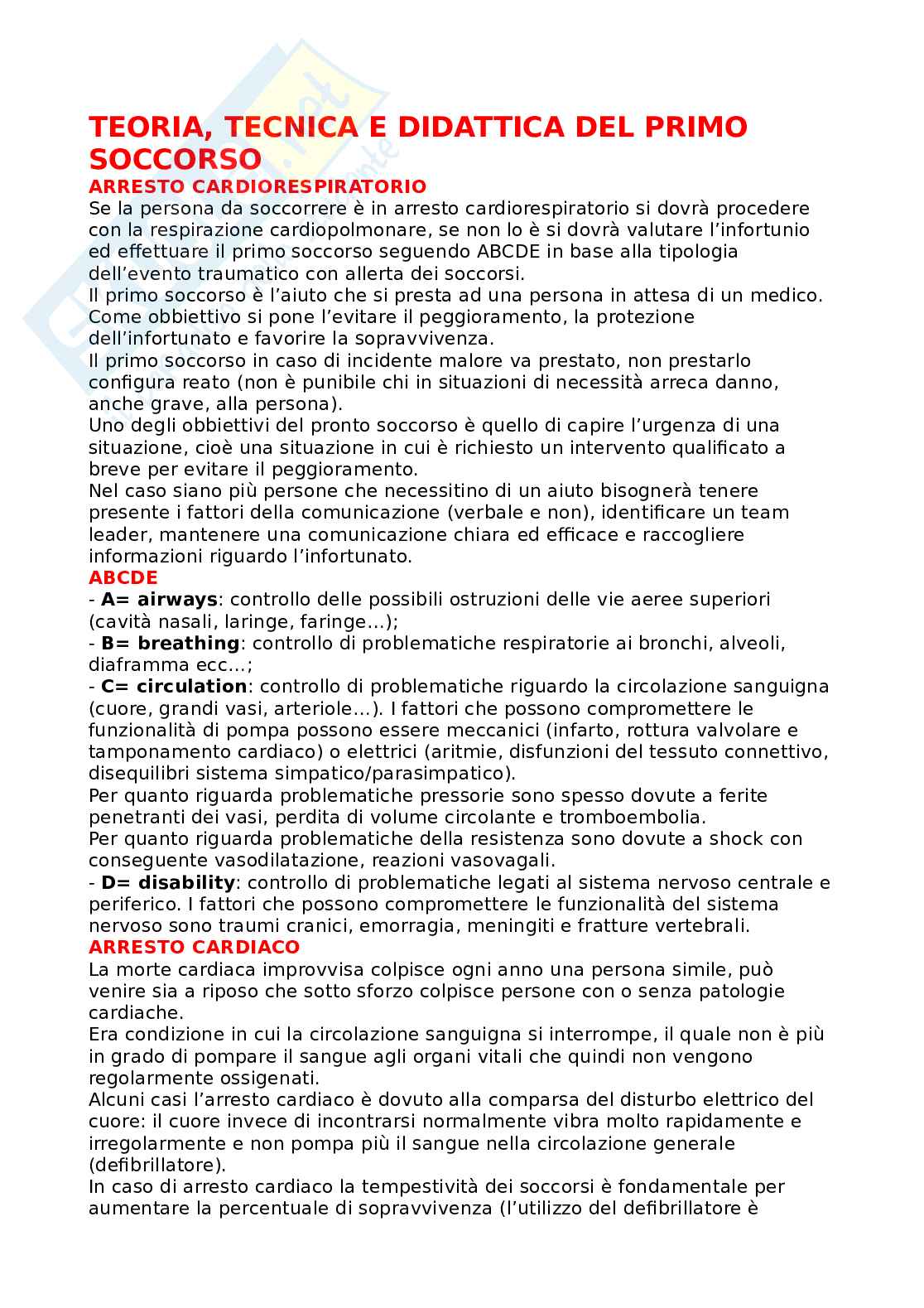 Primo soccorso Pag. 1