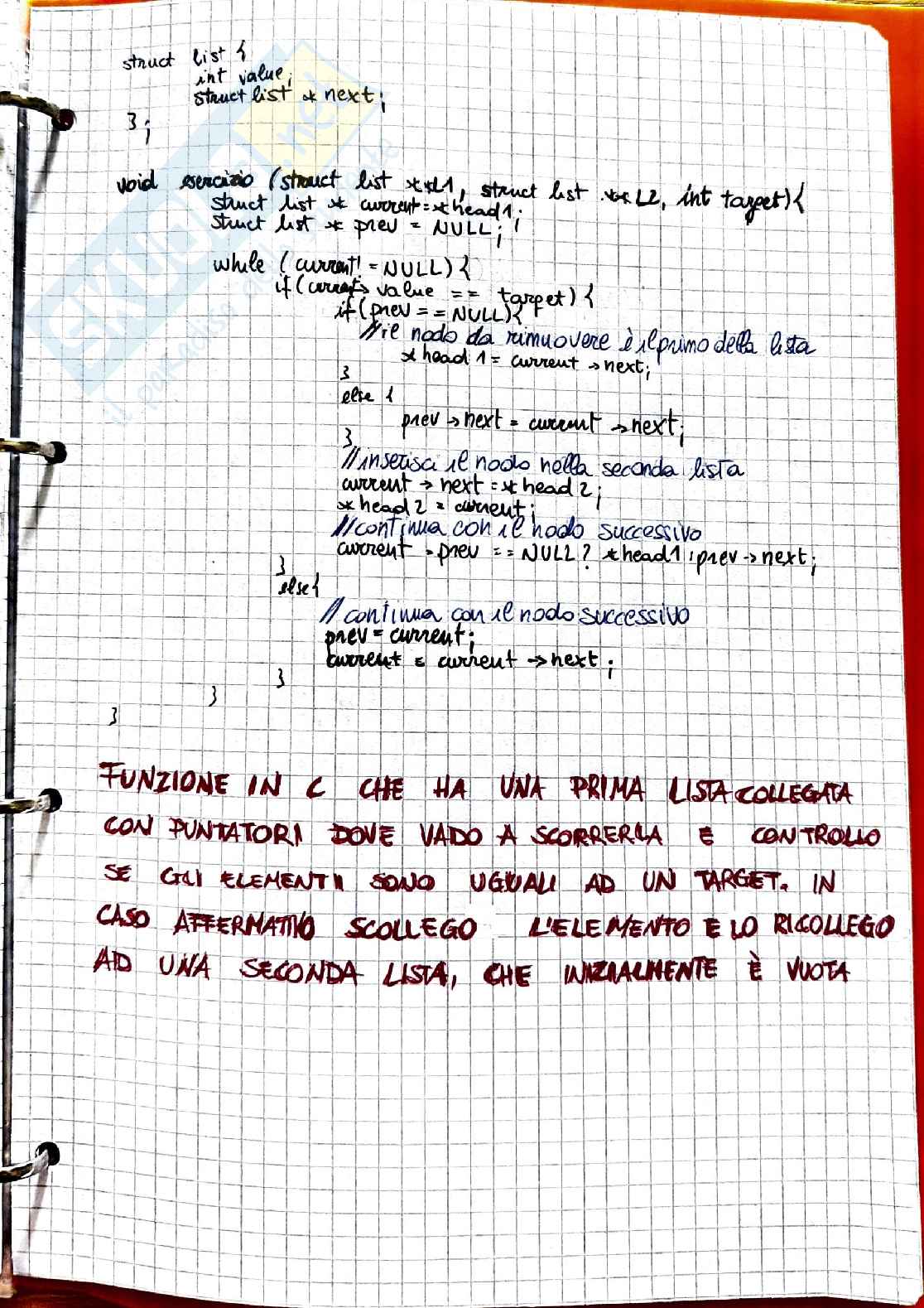 Esami Fondamenti di informatica, 2021-2023: ricerca binaria, liste e Switch-case Pag. 11