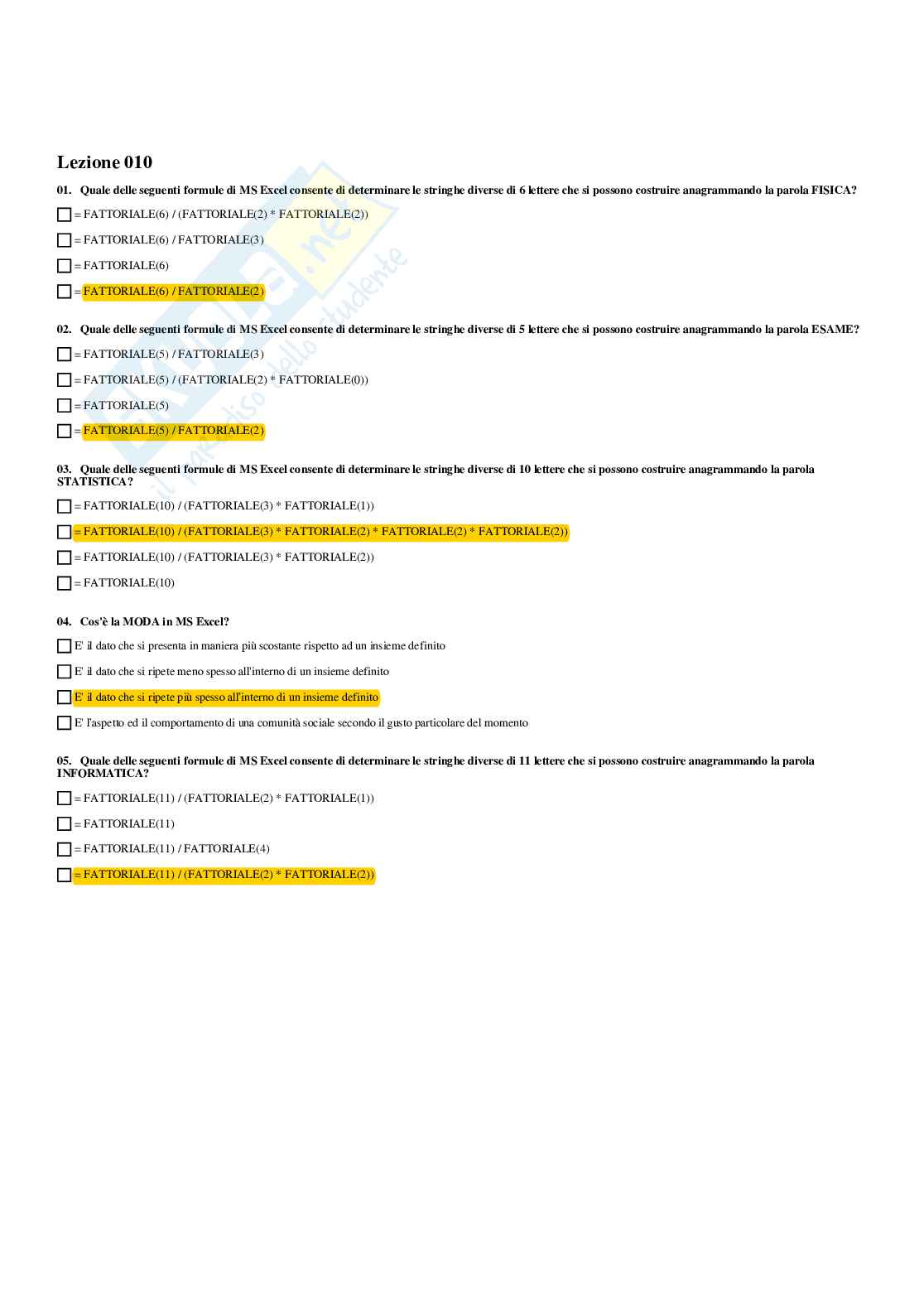 Paniere Informatica - Risposte multiple - aggiornato (2026) Pag. 21