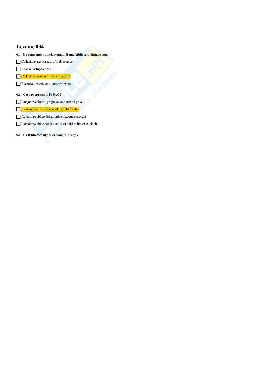 Paniere Informatica - Risposte multiple - aggiornato (2026) Pag. 56