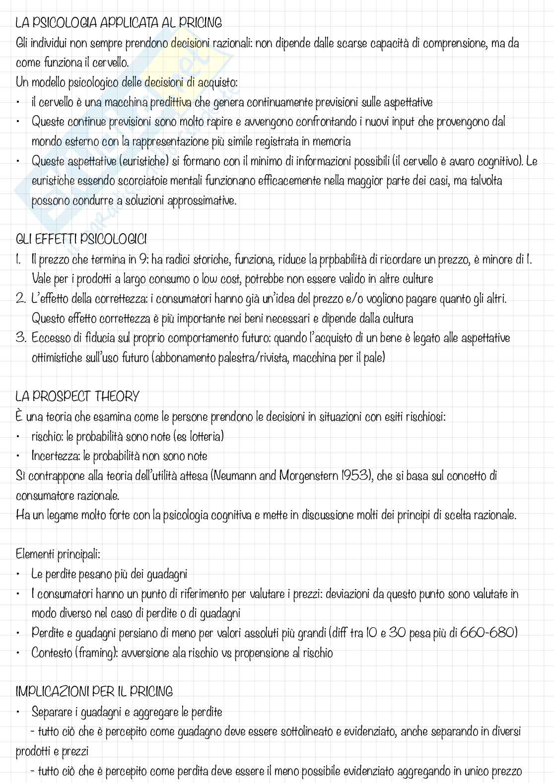 Appunti lezioni Price management Pag. 11