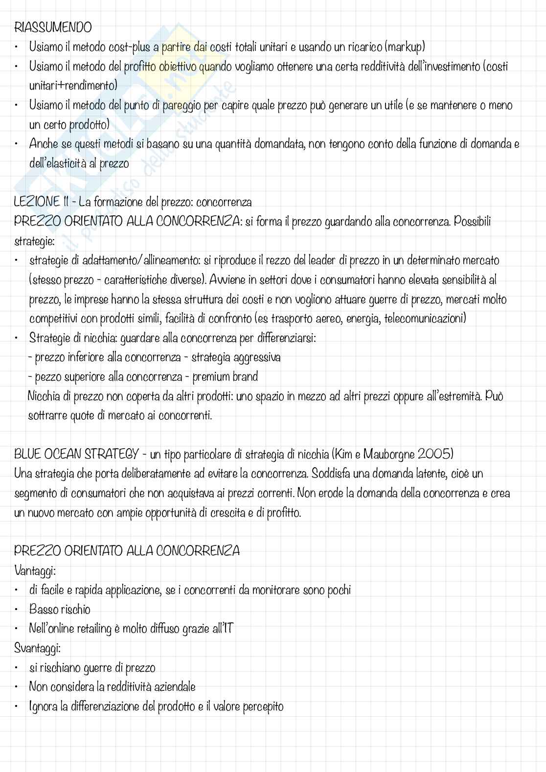 Appunti lezioni Price management Pag. 16