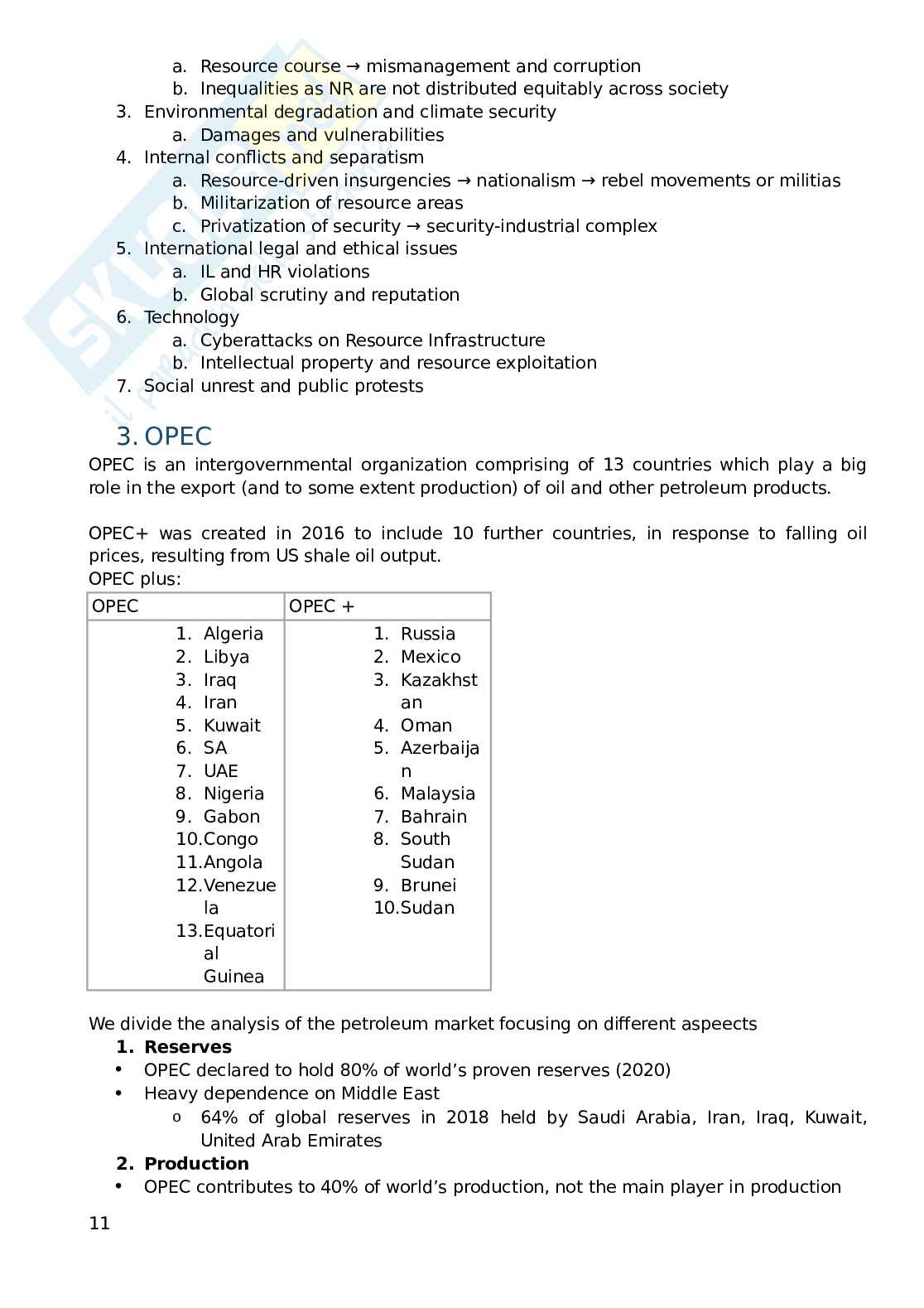 Natural Resources and Energy Security - Economics Pag. 11