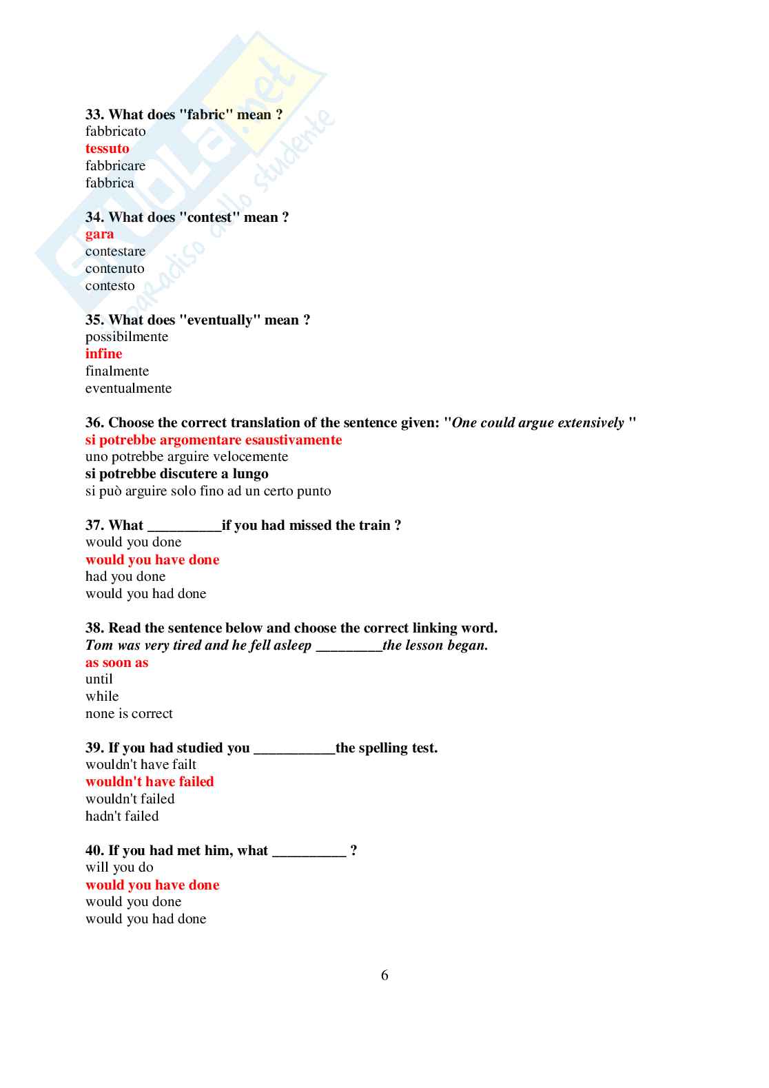 Lingua inglese - Paniere completo Pag. 6