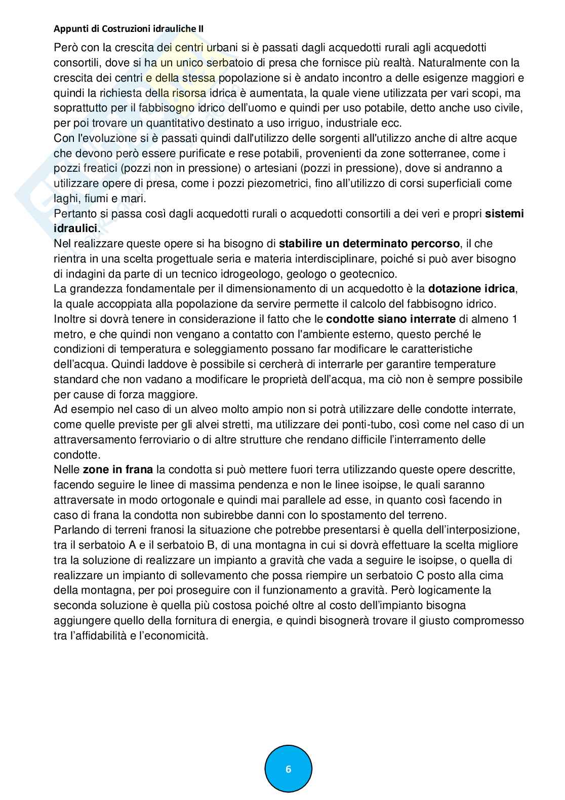 Costruzioni idrauliche - Raccolta di esercitazioni Pag. 6
