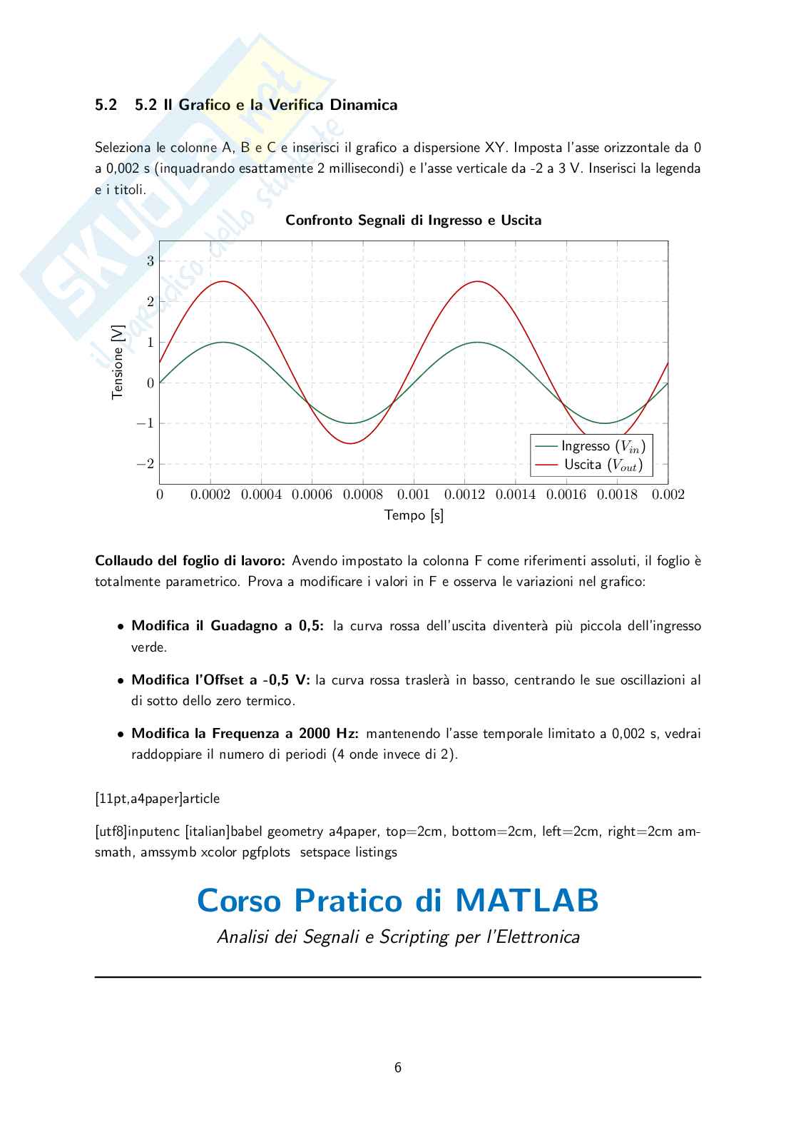 Preparazione excel e matlab per laboratorio Pag. 6