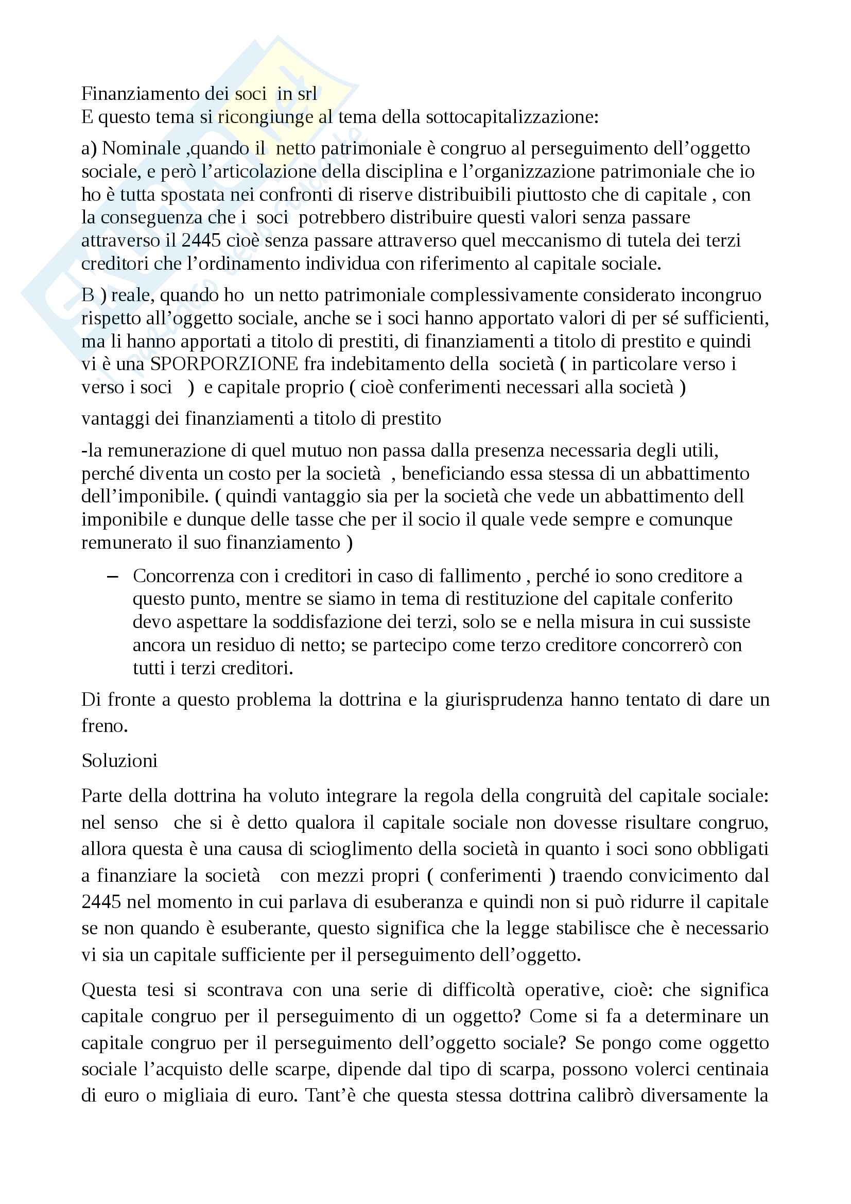Finanziamenti dei soci Pag. 1