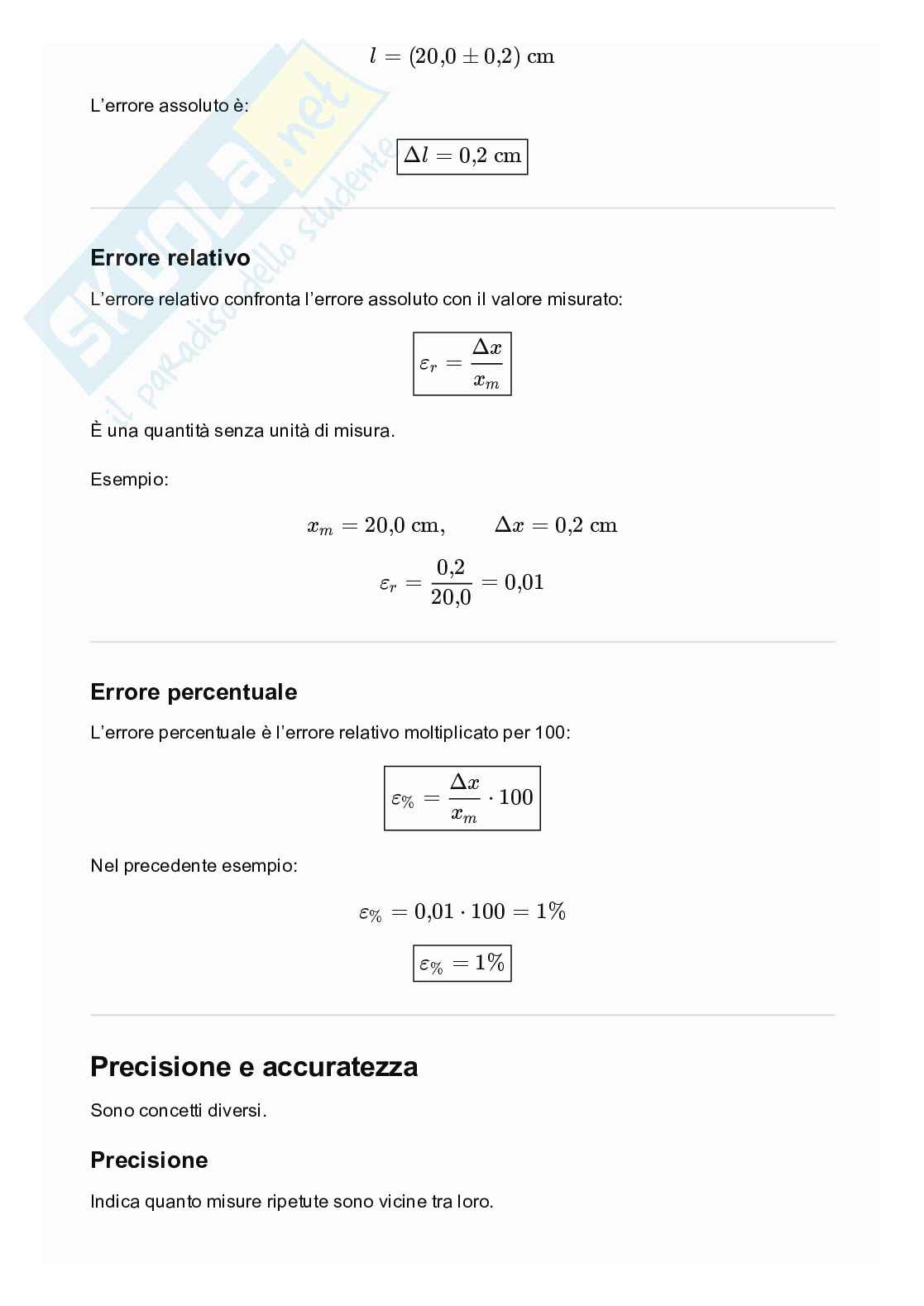 Grandezze ed errori Pag. 6