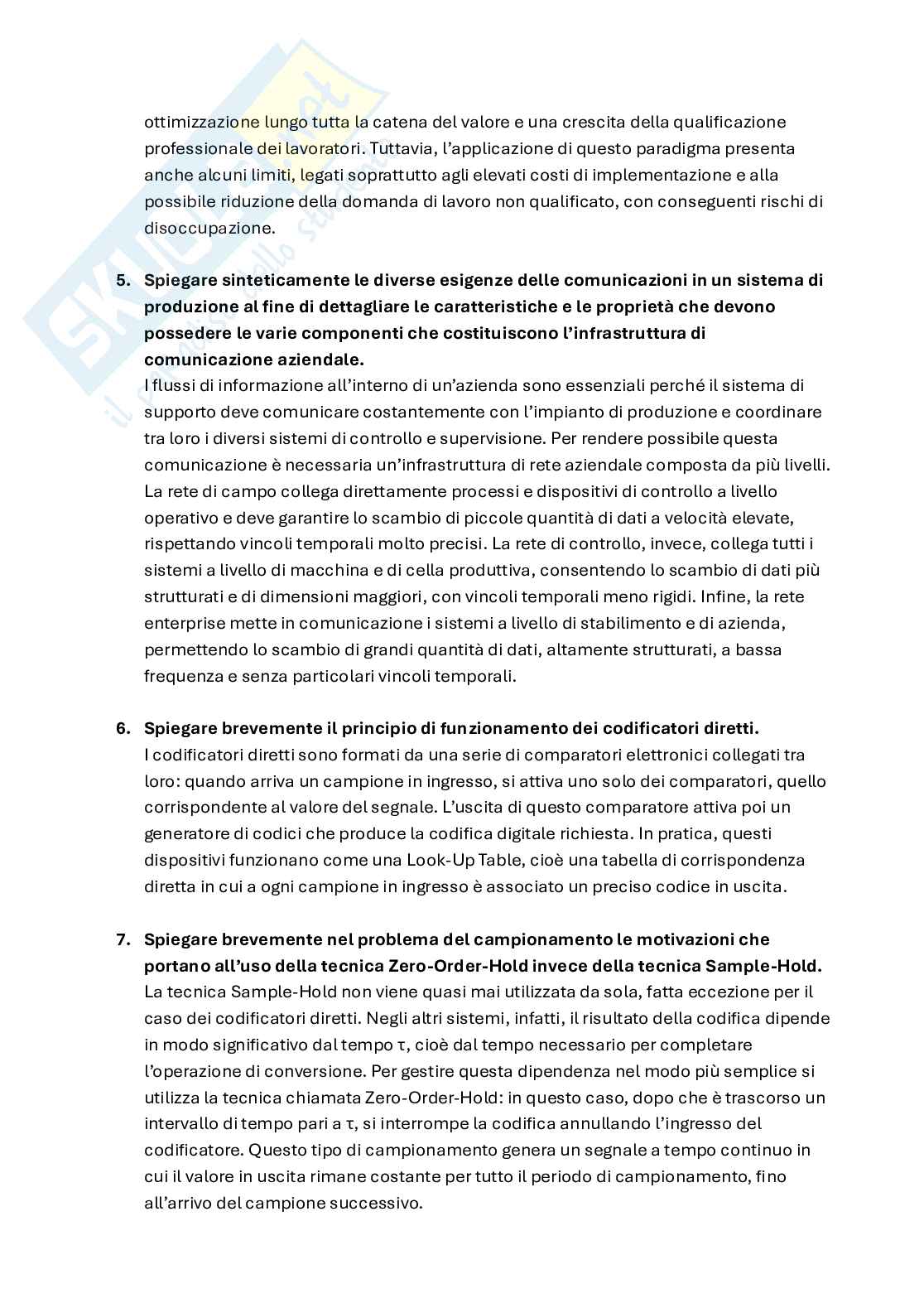 Domande esame Tecnologie per l'automazione industriale Pag. 2