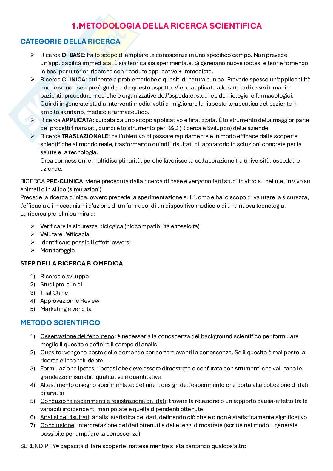 Scienze mediche applicate Pag. 1