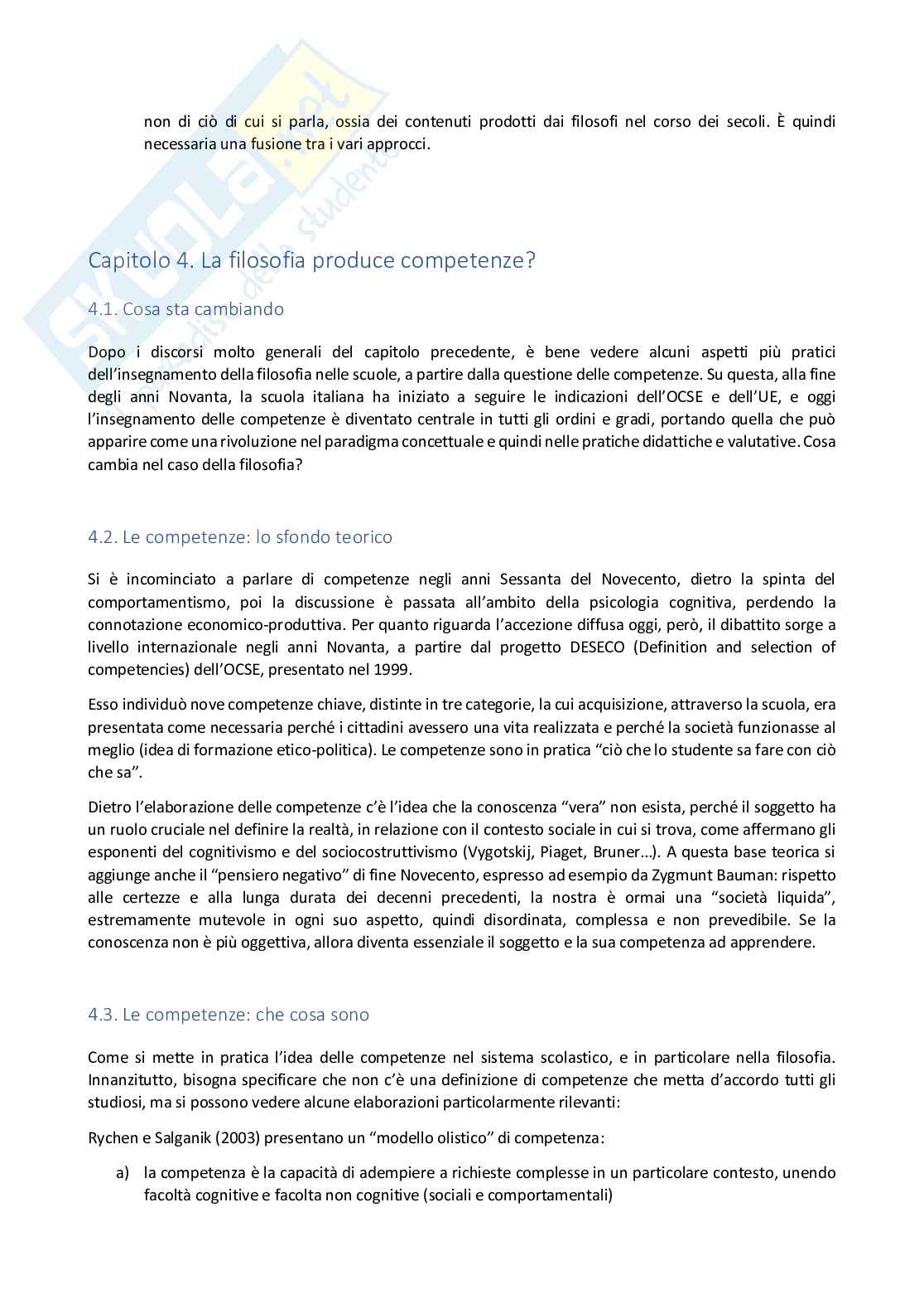 Riassunto esame Didattica della filosofia, prof. Panti, libro consigliato Insegnare concetti, Gaiani Pag. 6