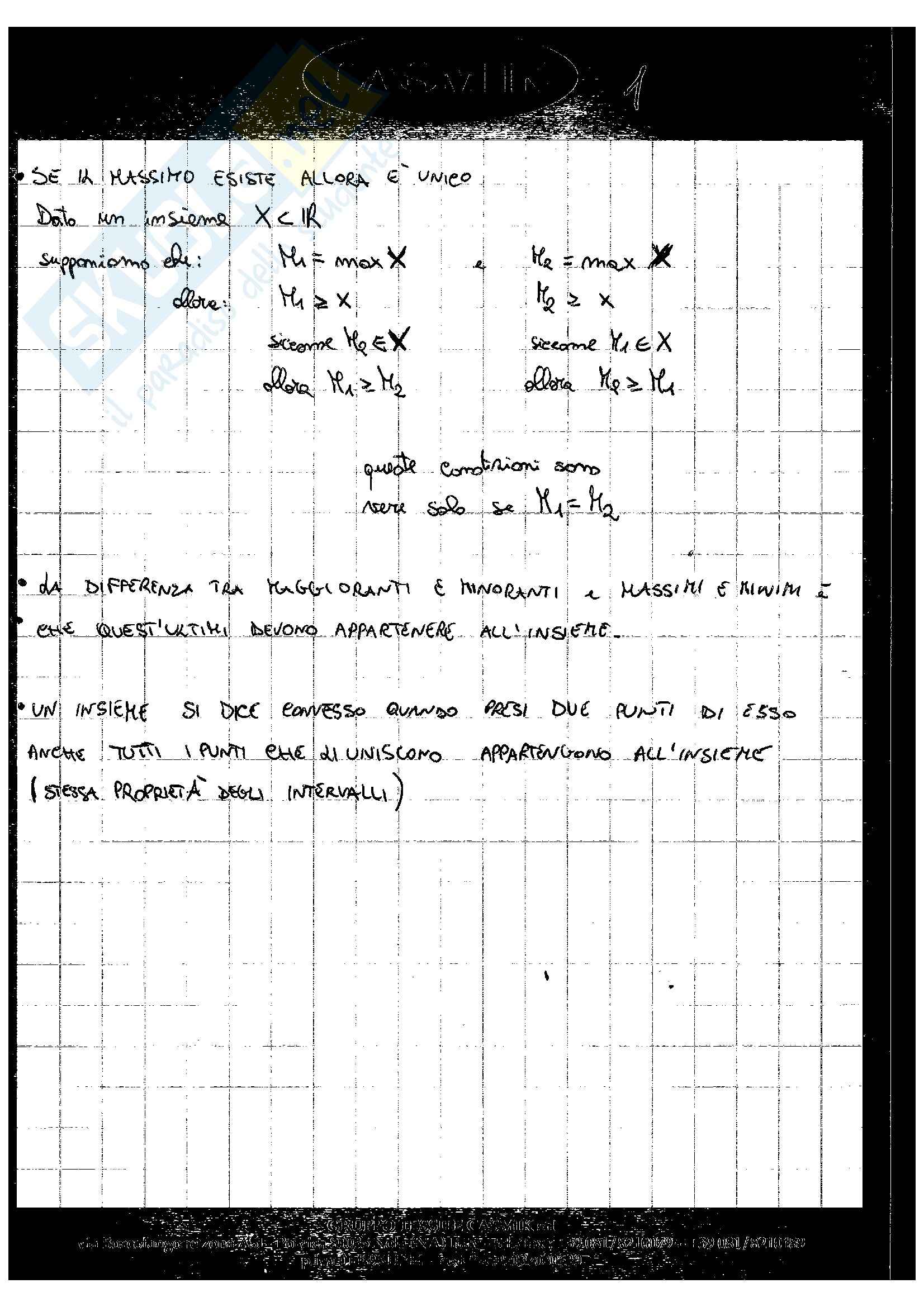 Metodi matematici dell'economia - Appunti Pag. 2