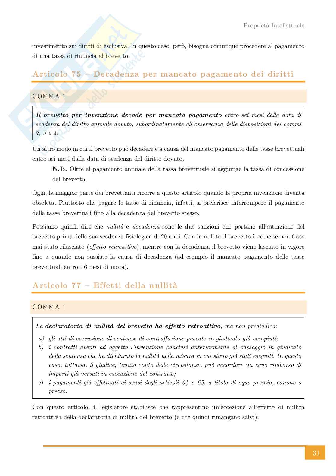 Proprietà Intellettuale Pag. 31