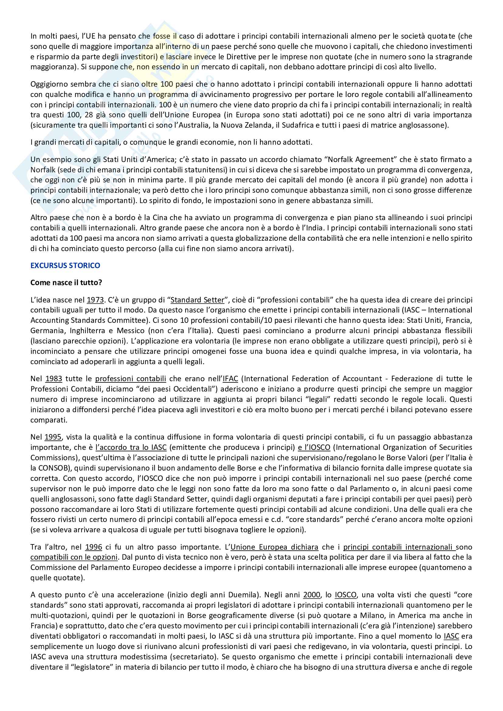 Appunti per l'esame di Metodologie (Introduzione agli IFRS), Prof. A. Giussani - 1° Parte Pag. 2