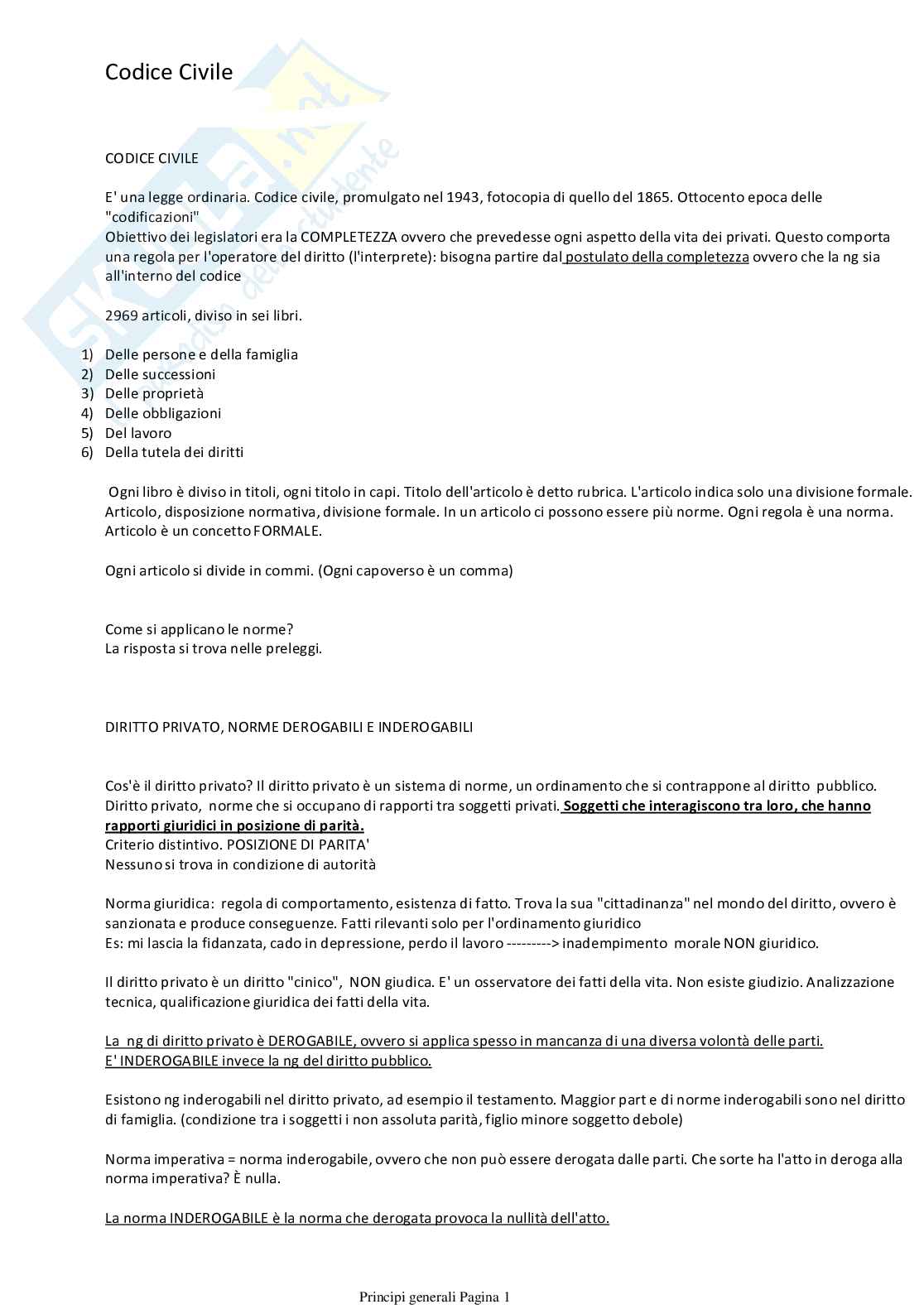 Diritto privato Pag. 1