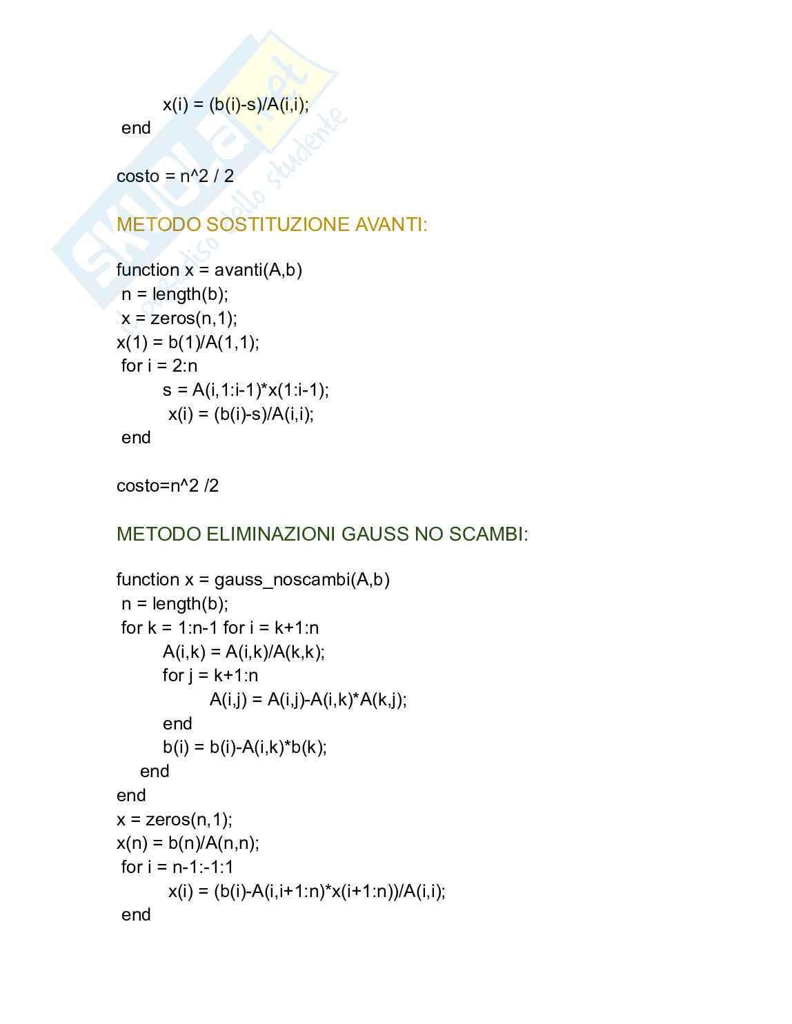 Funzioni matlab Pag. 6