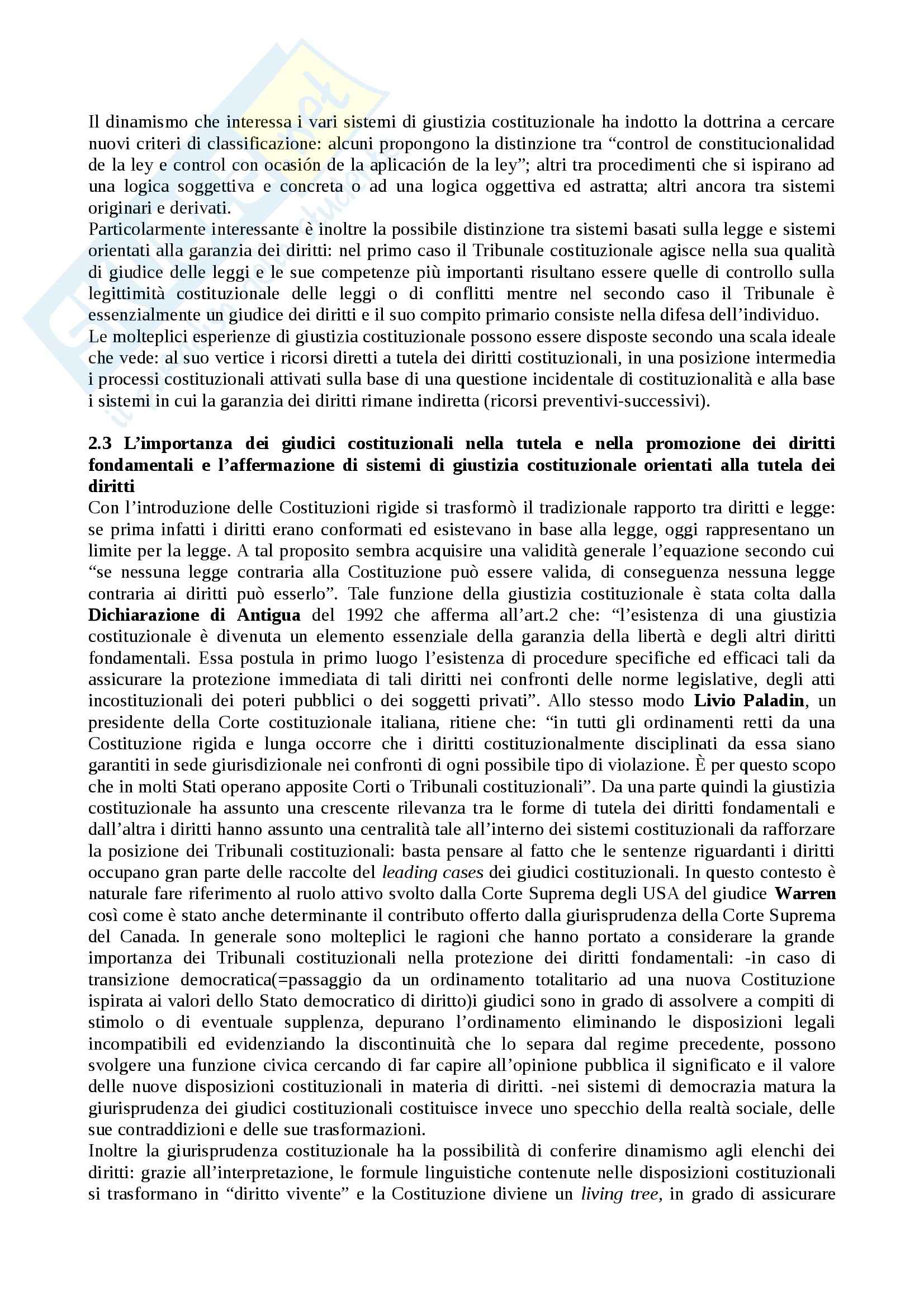 Riassunto esame Diritto Pubblico Comparato, prof. Pavani, libro consigliato La Tutela dei Diritti Costituzionali, Rolla Pag. 11