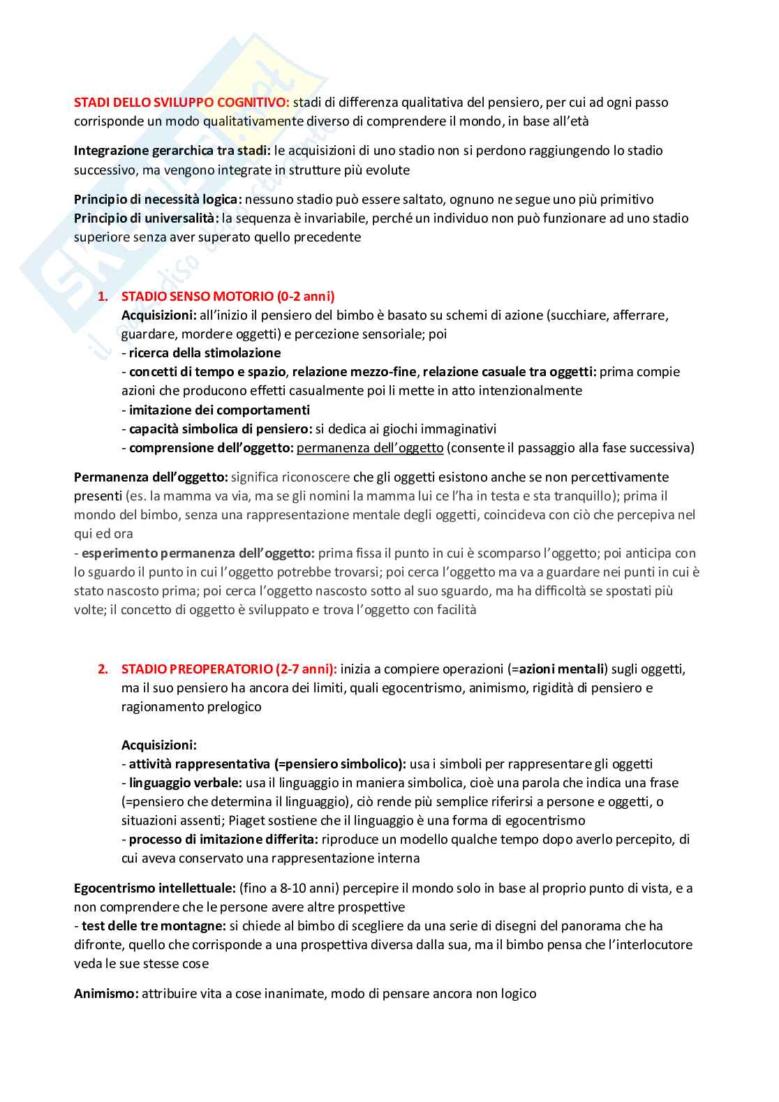 Psicologia dello sviluppo e dell'educazione (B018172) - Kit completo, appunti e preparazione esame | SFP Notes Vol. 22 Pag. 31