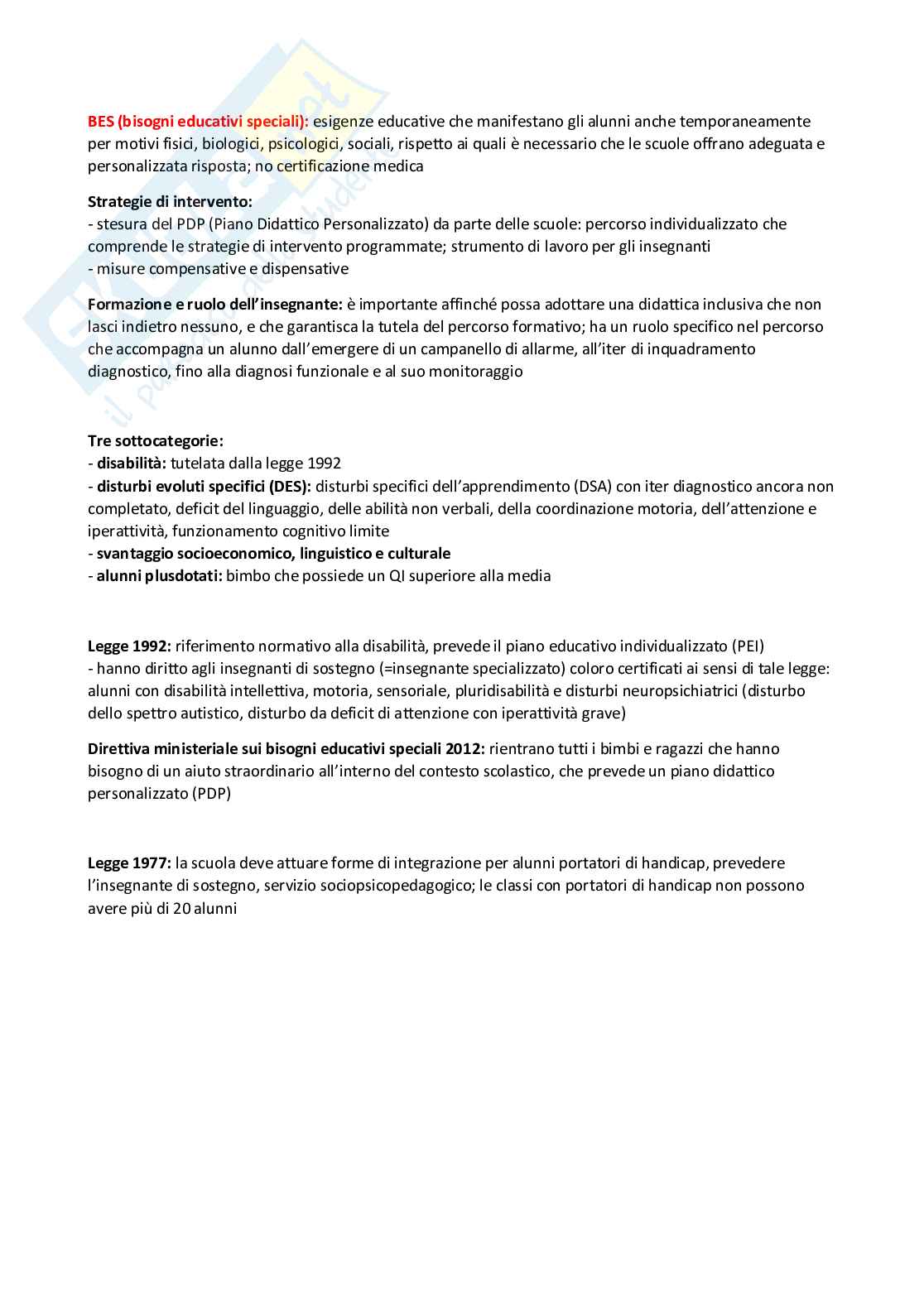 Psicologia dello sviluppo e dell'educazione (B018172) - Kit completo, appunti e preparazione esame | SFP Notes Vol. 22 Pag. 46