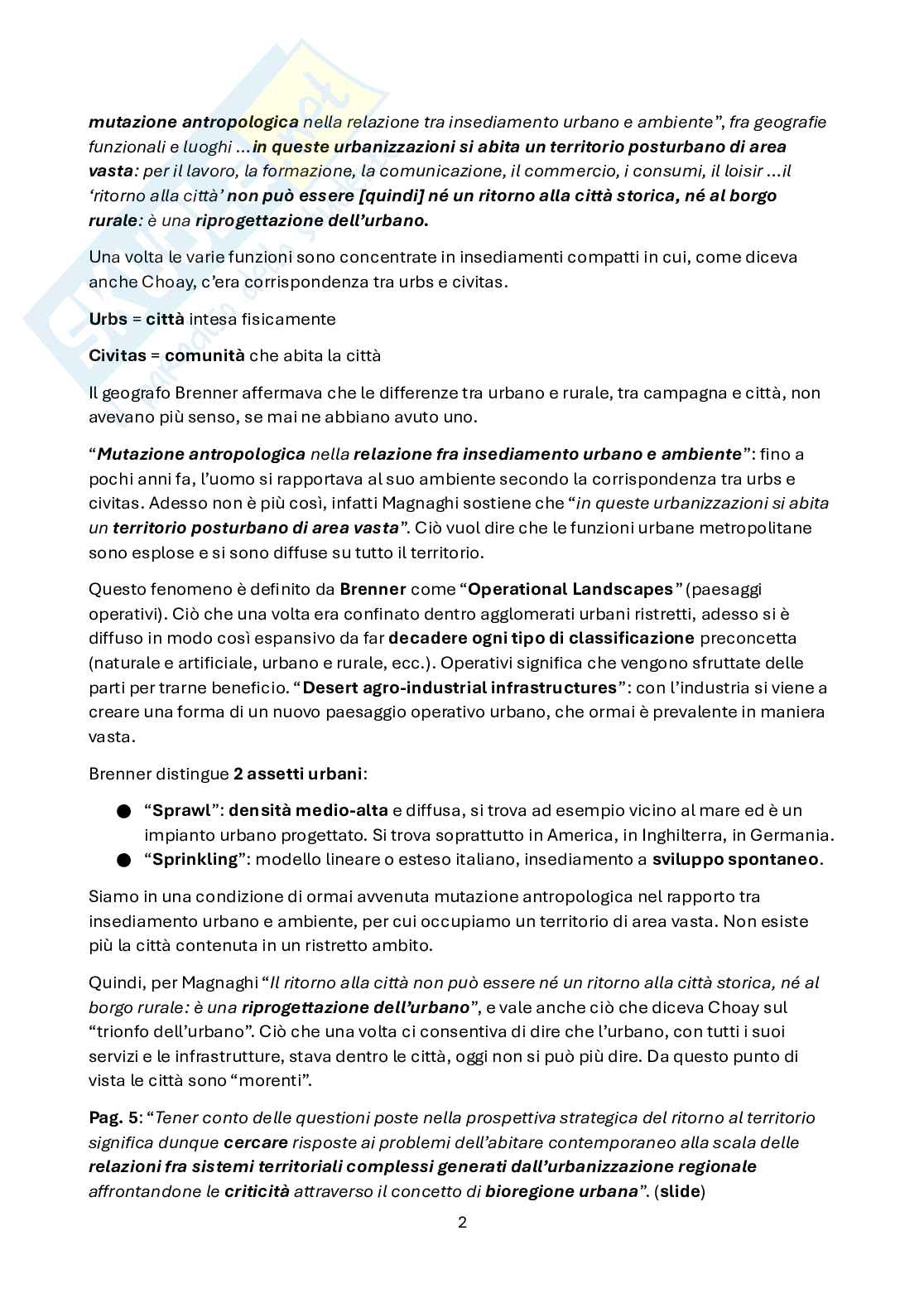 Appunti di Tecnica urbanistica Pag. 2