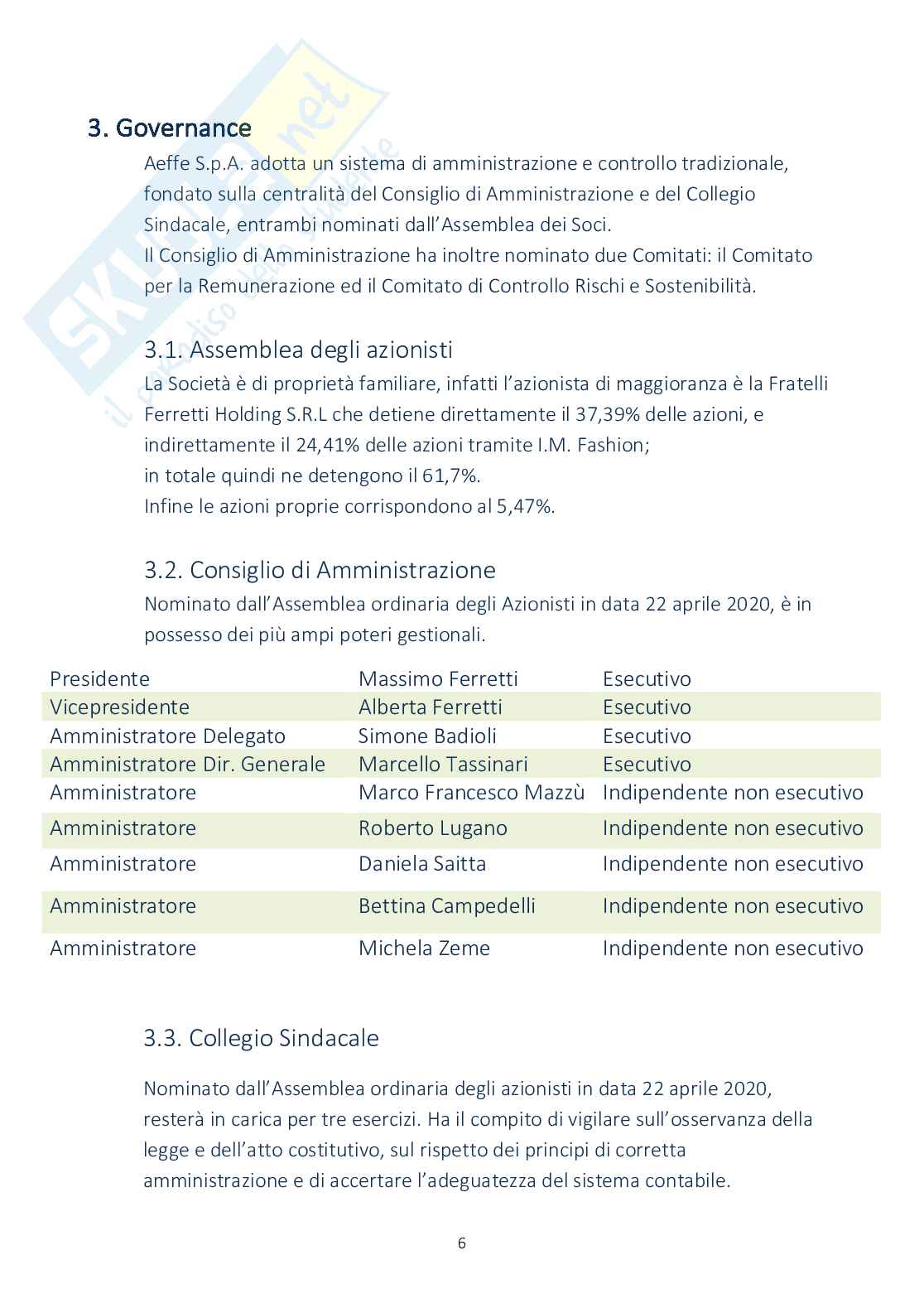 Tesina Gruppo AEFFE  Pag. 6