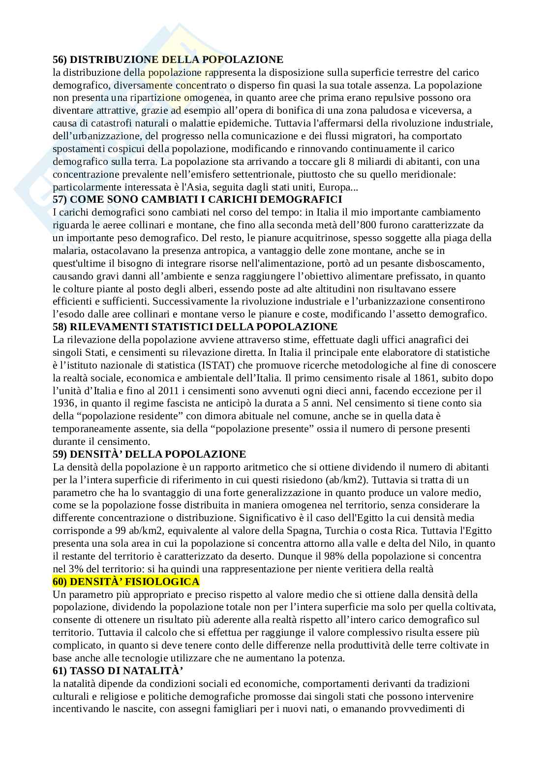 Domande aperte svolte per esame scritto Geografia Pag. 11