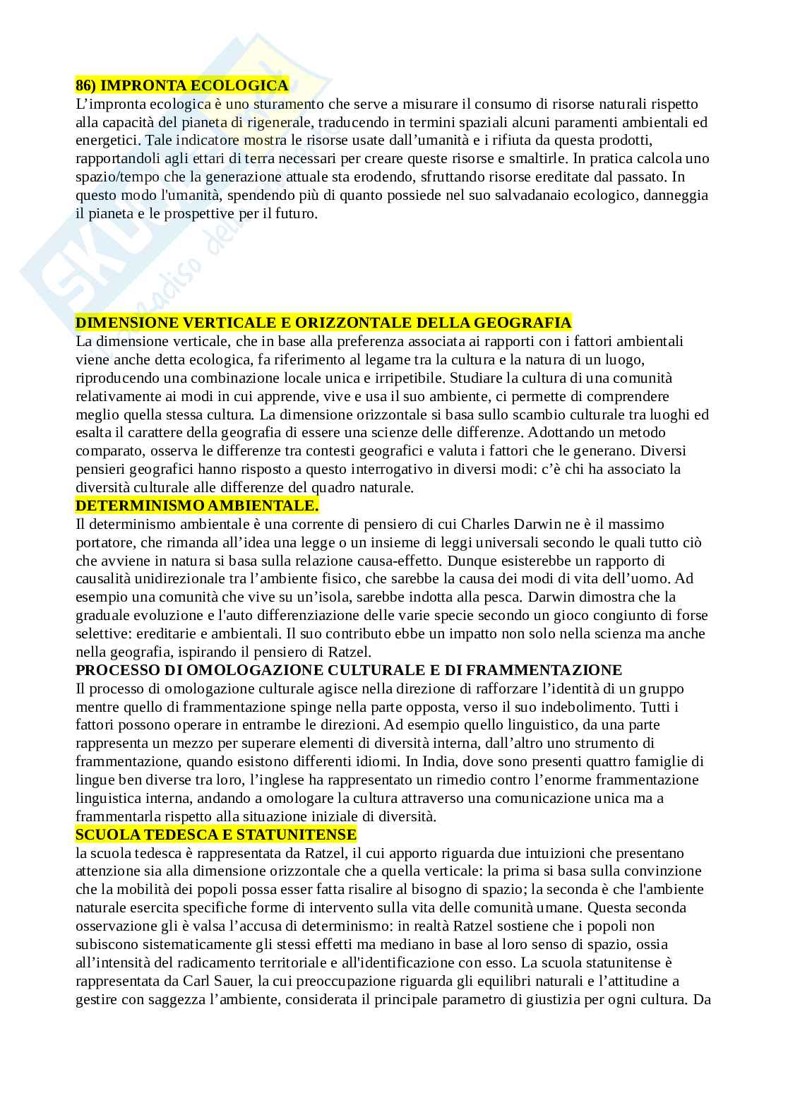 Domande aperte svolte per esame scritto Geografia Pag. 16